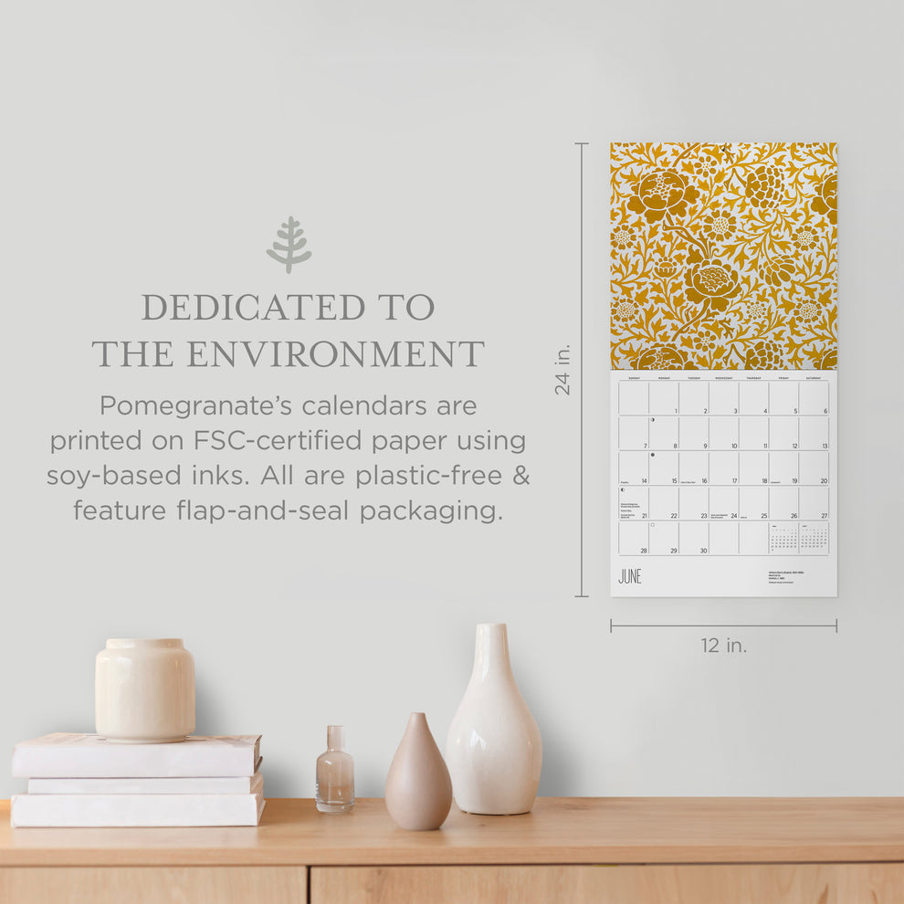 William Morris: Arts &amp; Crafts  Designs 2026 Wall Calendar