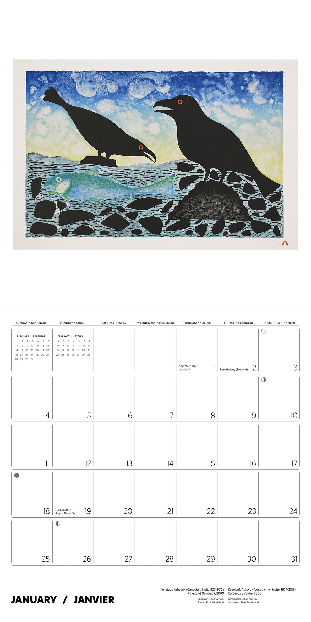 Kenojuak Ashevak 2026 Wall  Calendar