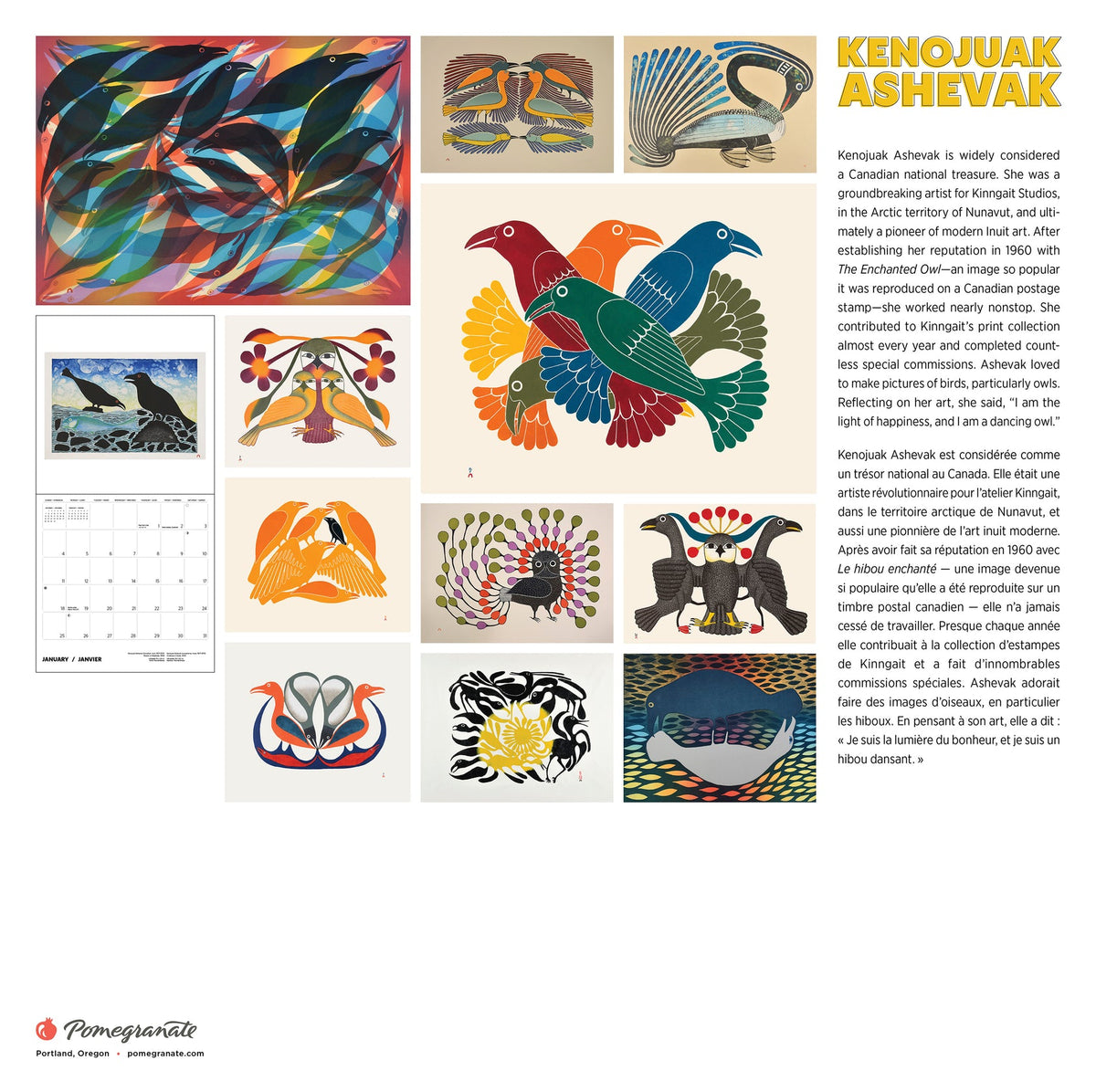 Kenojuak Ashevak 2026 Wall  Calendar