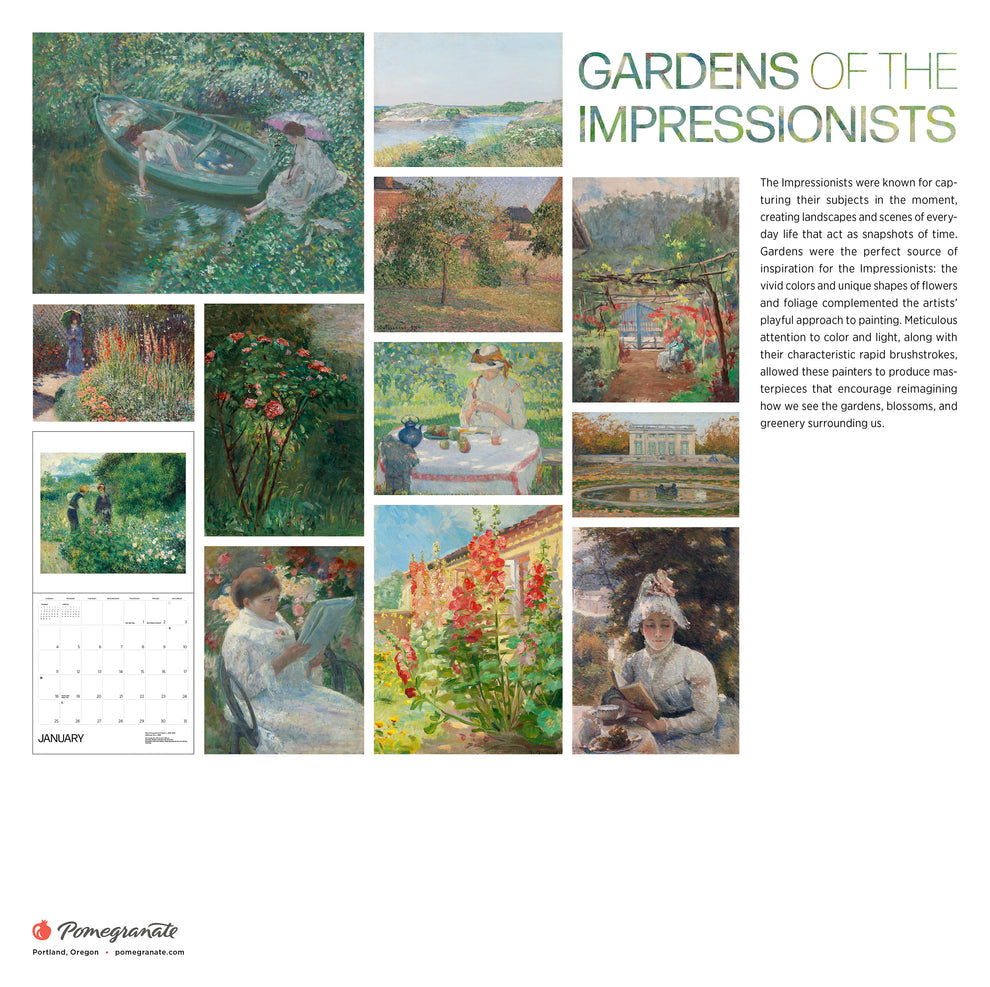 Gardens of the Impressionists 2026  Wall Calendar