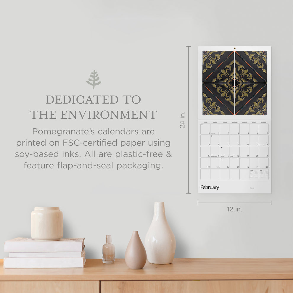 Arts &amp; Crafts Tiles: Made by Motawi Tileworks 2026 Wall Calendar
