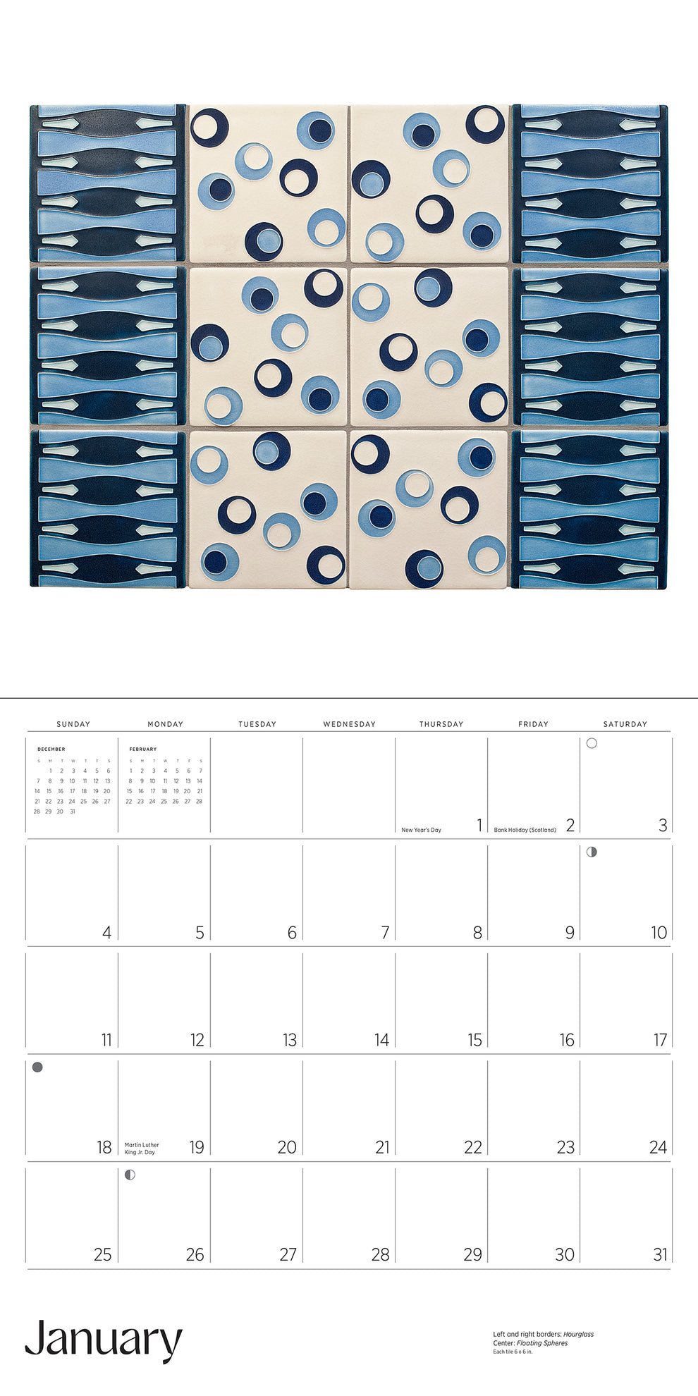 Arts &amp; Crafts Tiles: Made by Motawi Tileworks 2026 Wall Calendar