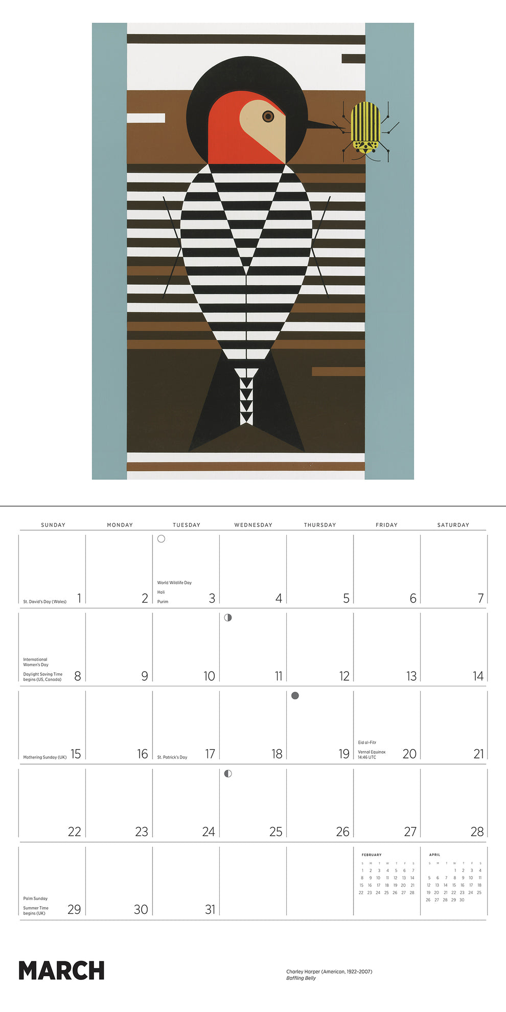 Charley Harper 2026 Wall Calendar