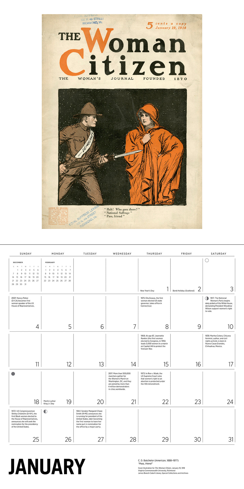 The Fight for Women&#39;s Rights 2026  Wall Calendar