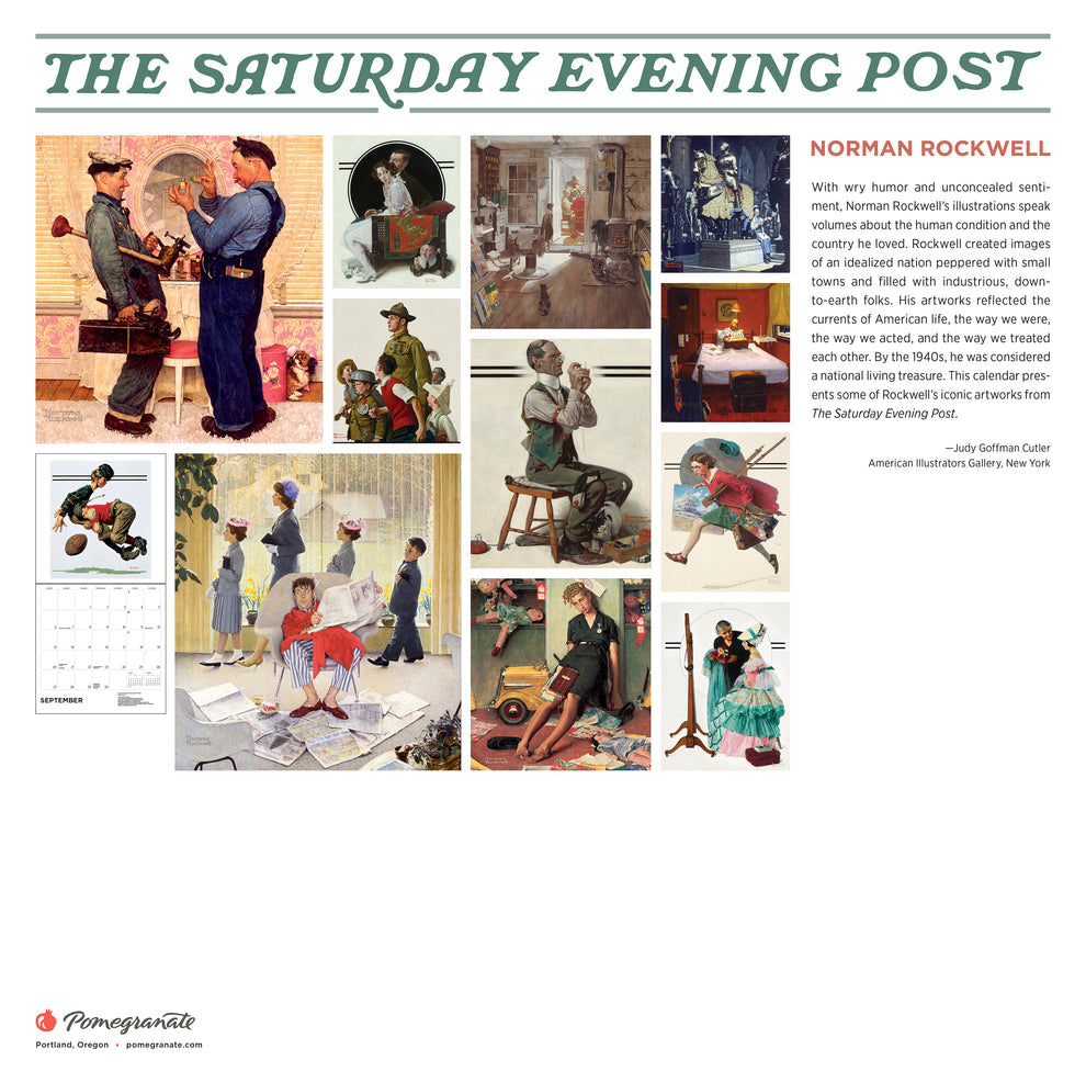 Norman Rockwell: The Saturday  Evening Post 2026 Wall Calendar