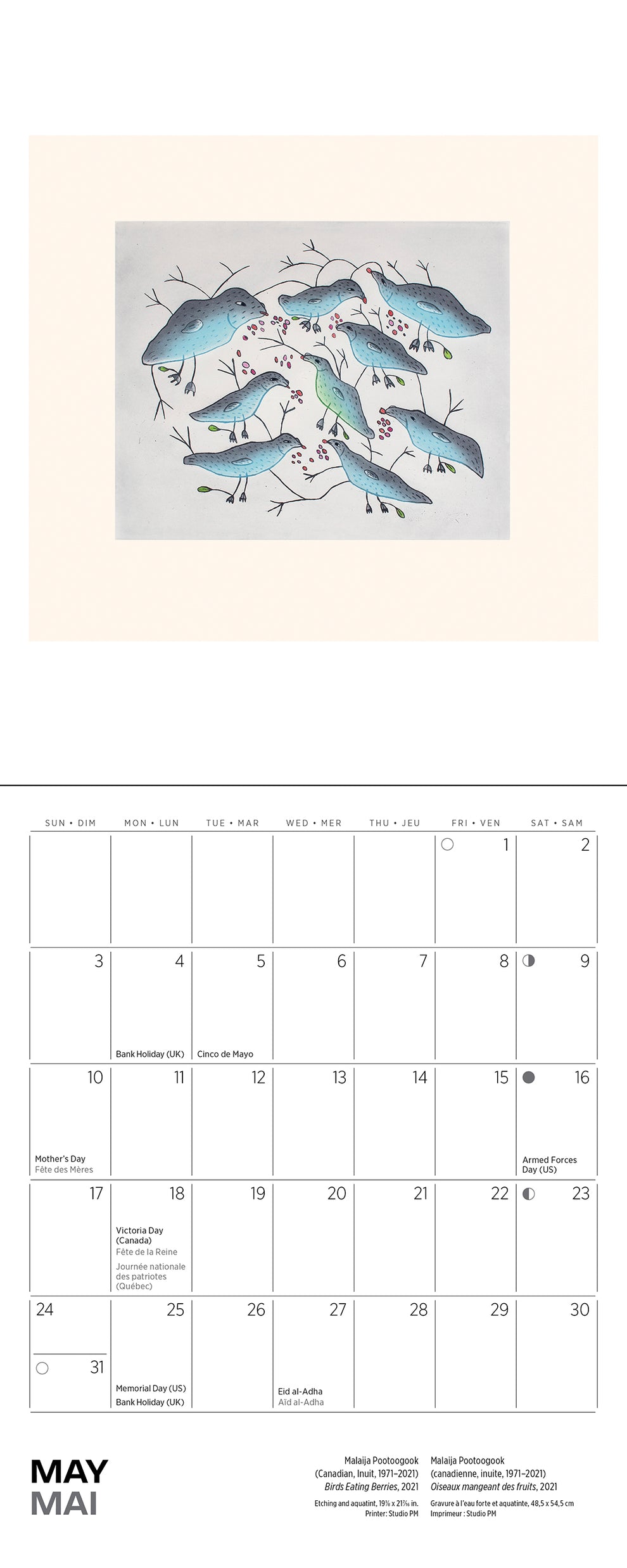 Inuit Art: Kinngait 2026 Mini Wall  Calendar