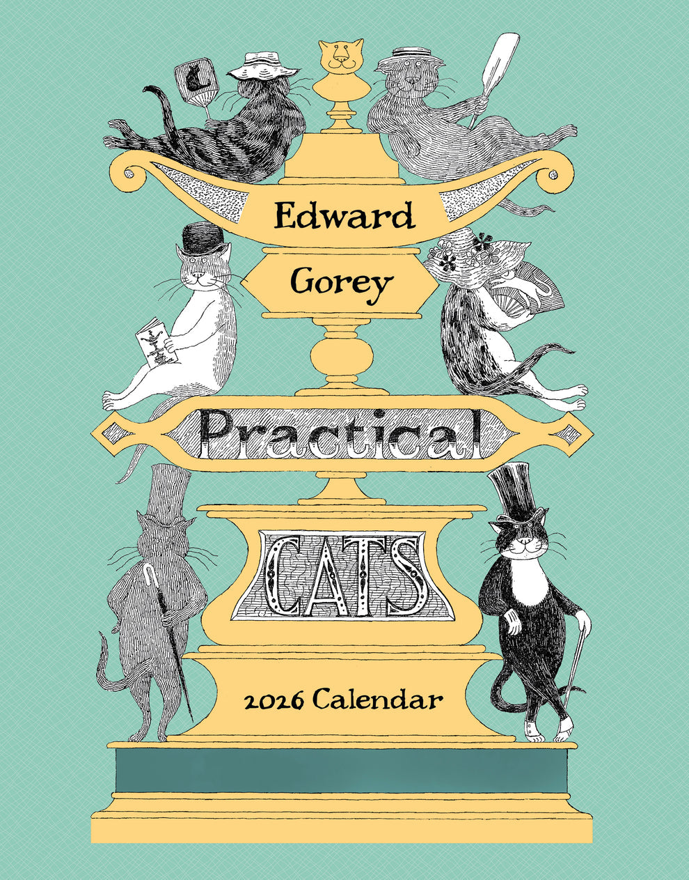 Edward Gorey: Practical Cats 2026  Mini Wall Calendar