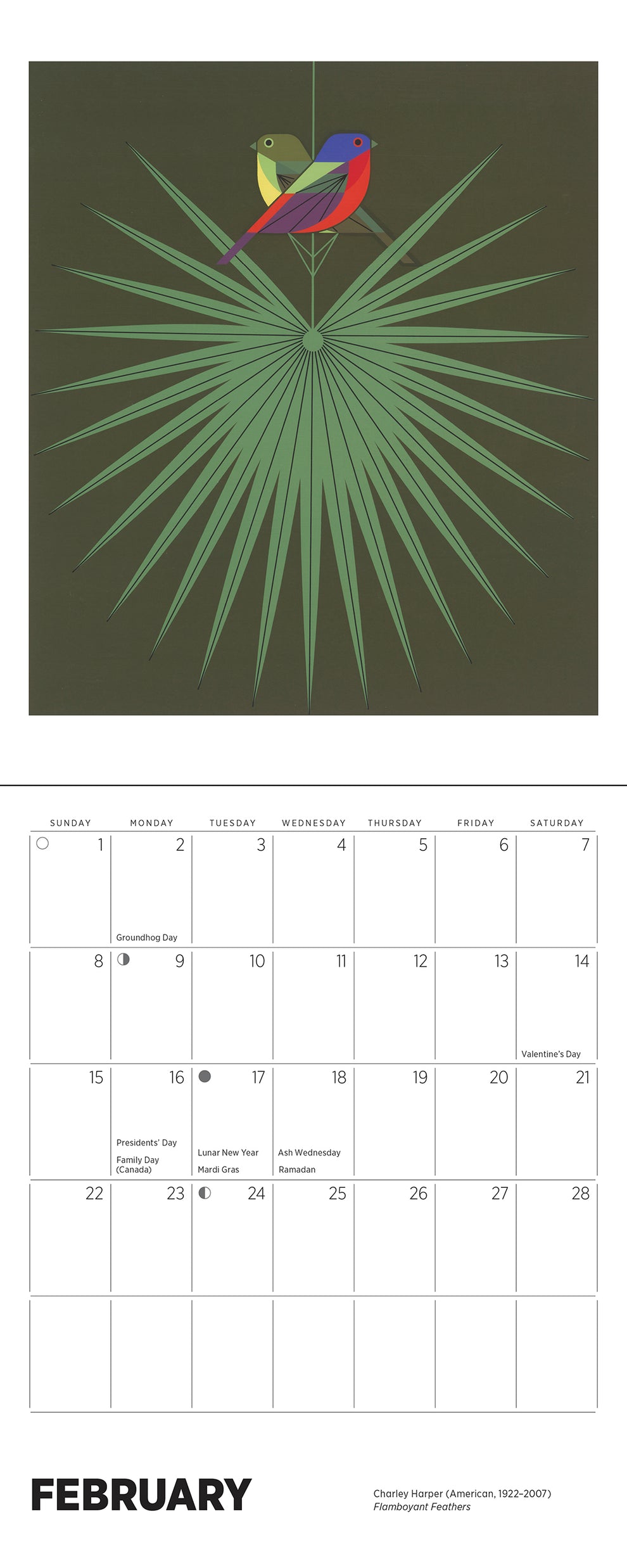 Charley Harper 2026 Mini Wall  Calendar