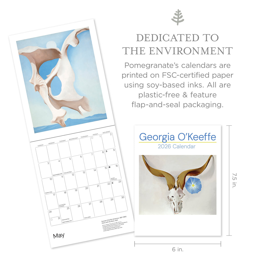 Georgia O&#39;Keeffe 2026 Mini Wall  Calendar