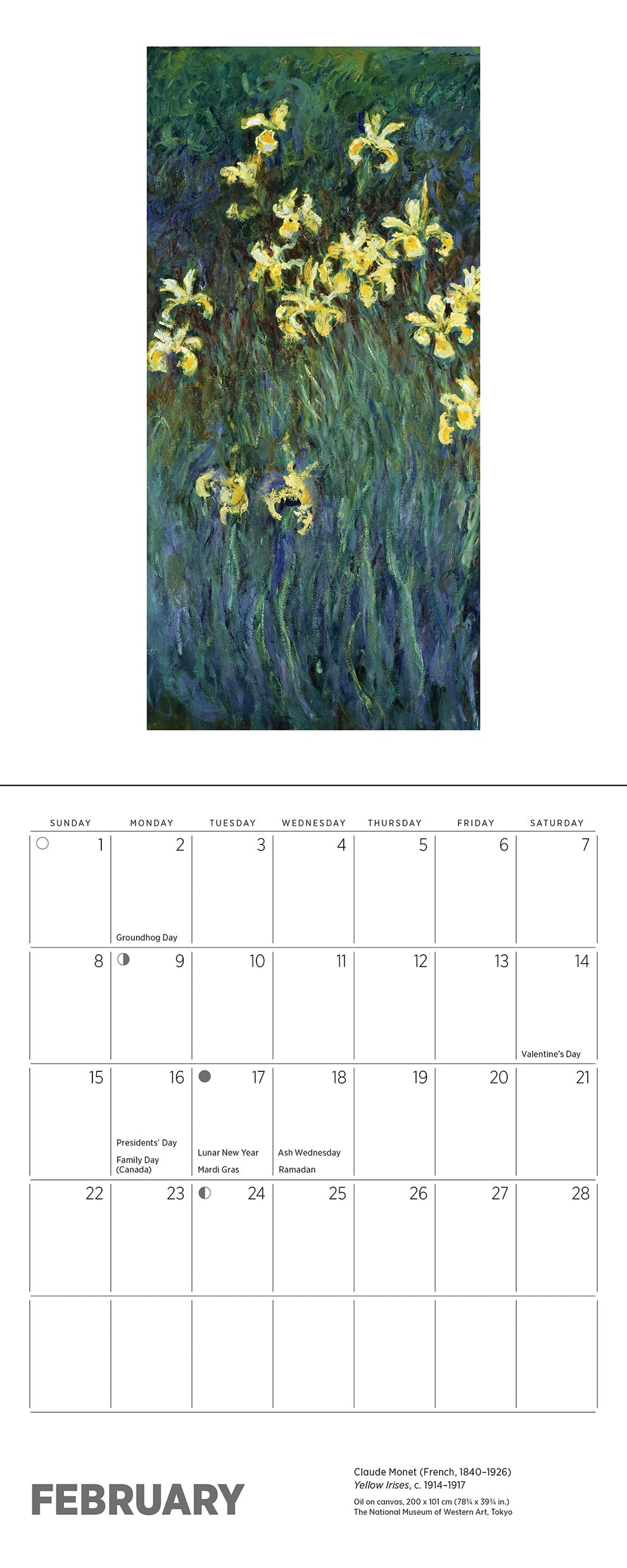 Claude Monet 2026 Mini Wall  Calendar