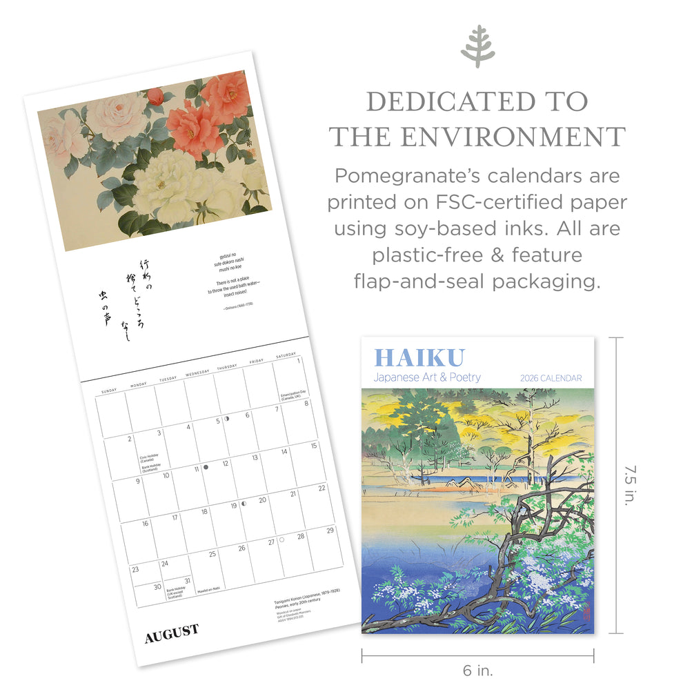Haiku: Japanese Art and Poetry  2026 Mini Wall Cale