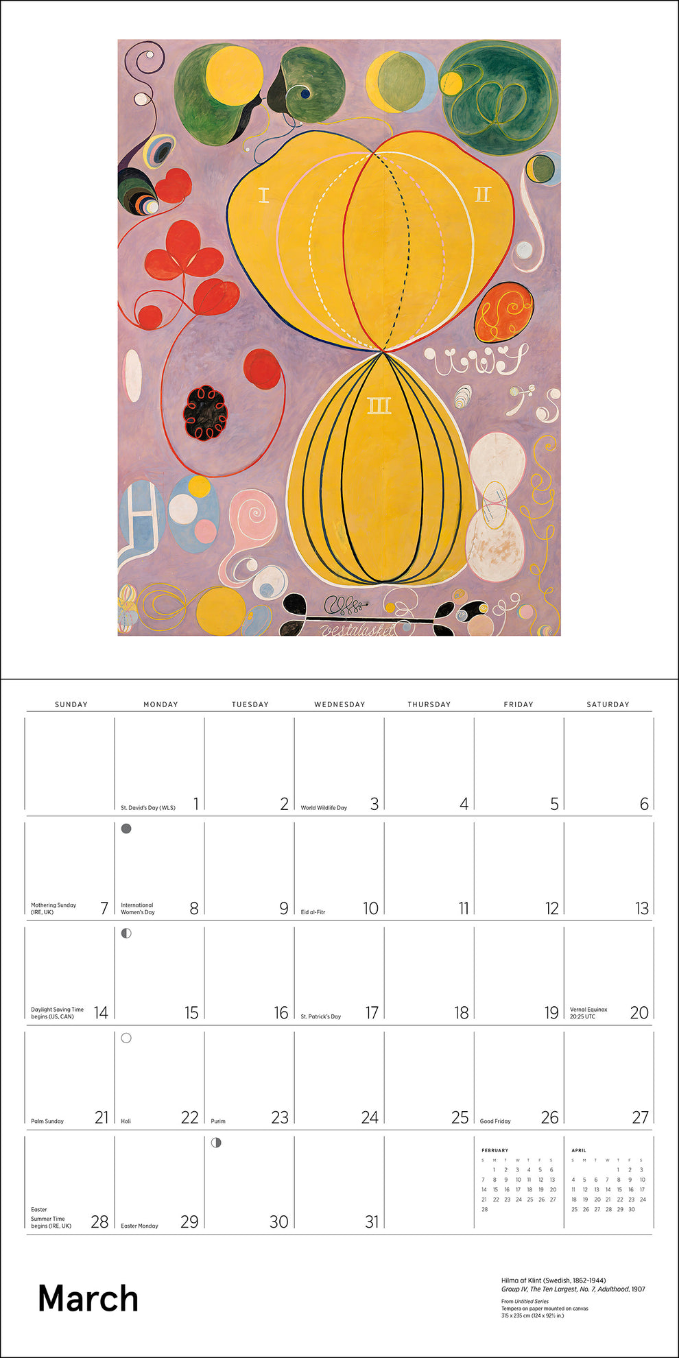 Hilma af Klint: Original Abstraction 2027 Wall Calendar