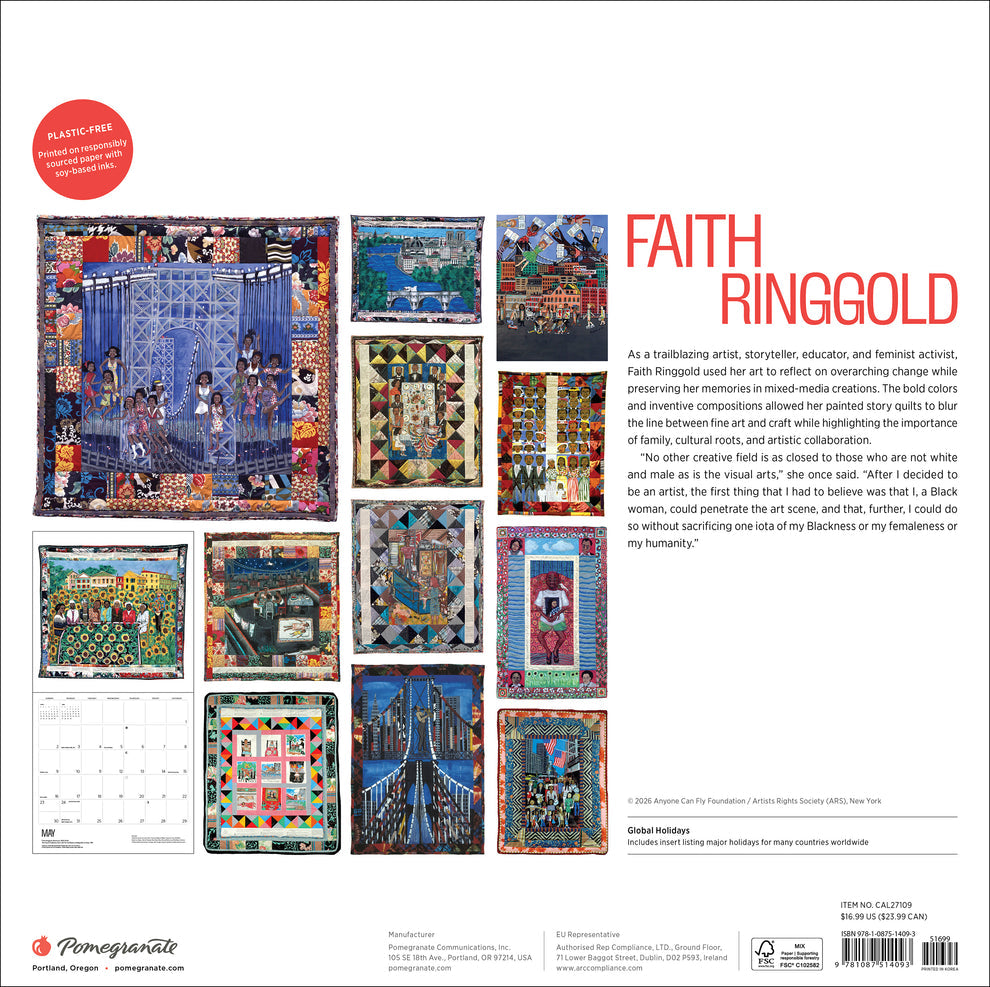 Faith Ringgold 2027 Wall Calendar