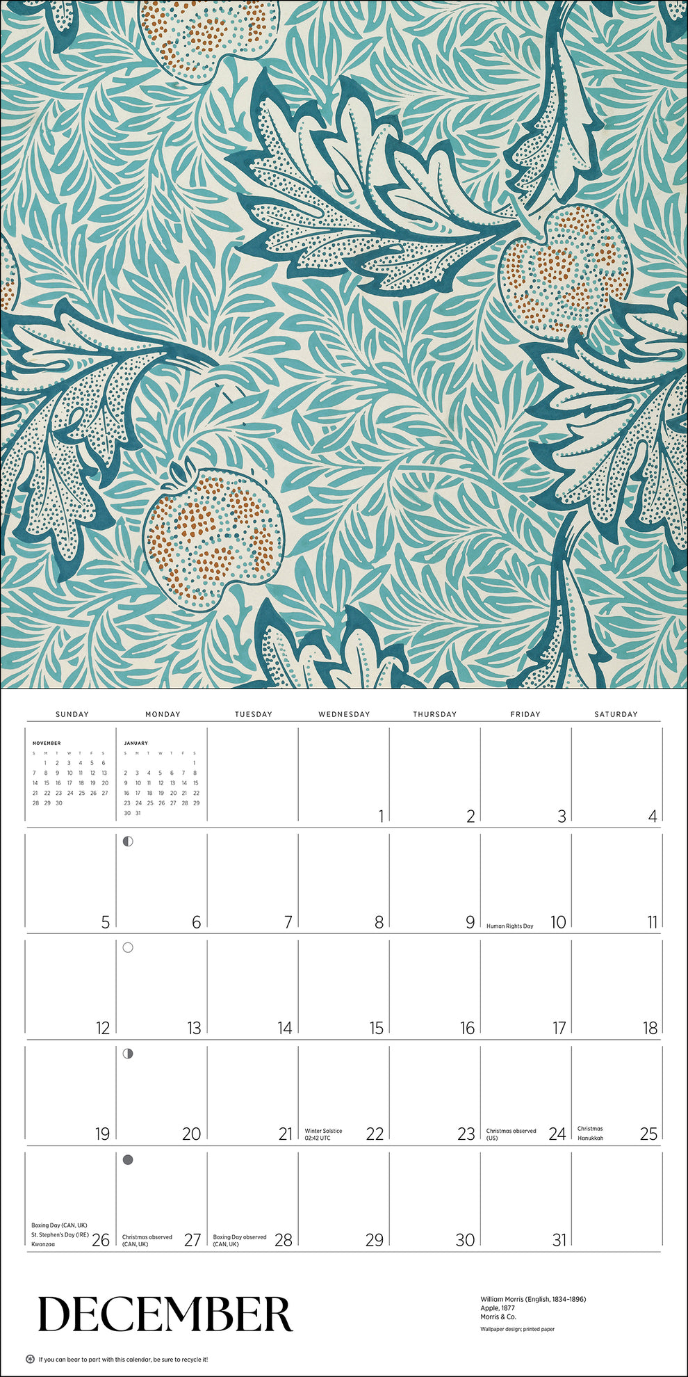 William Morris: Arts & Crafts Designs 2027 Wall Calendar