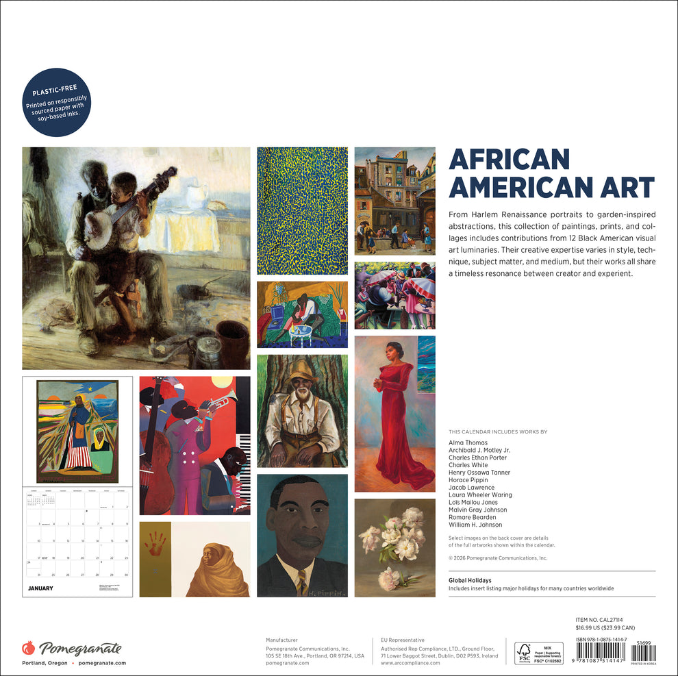 African American Art 2027 Wall Calendar