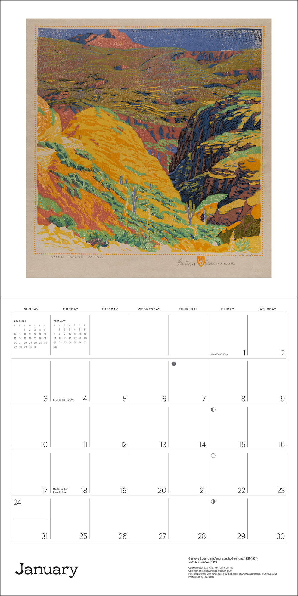 A Small, Untroubled World: The Art of Gustave Baumann 2027 Wall Calendar