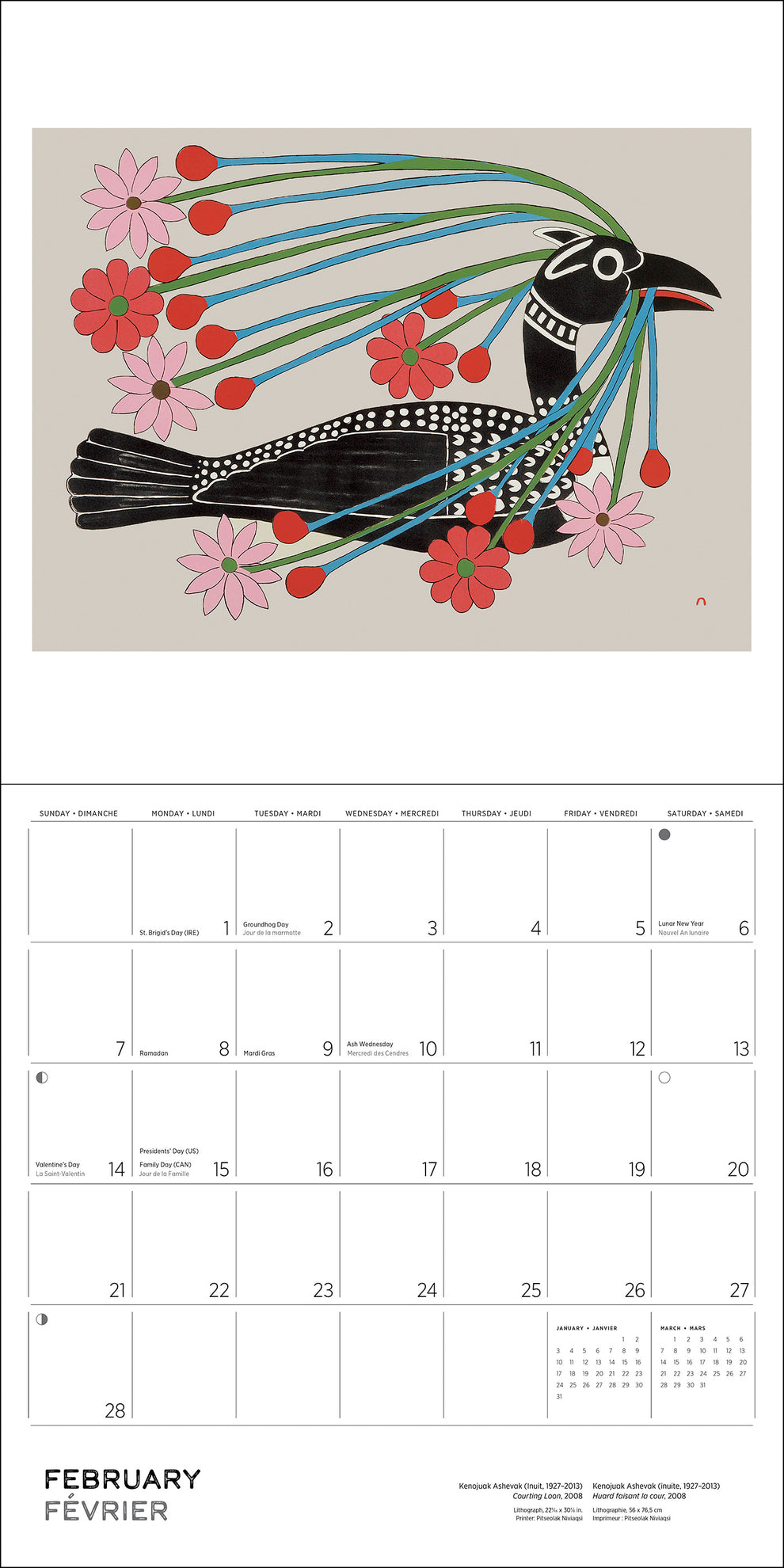 Kenojuak Ashevak 2027 Wall Calendar