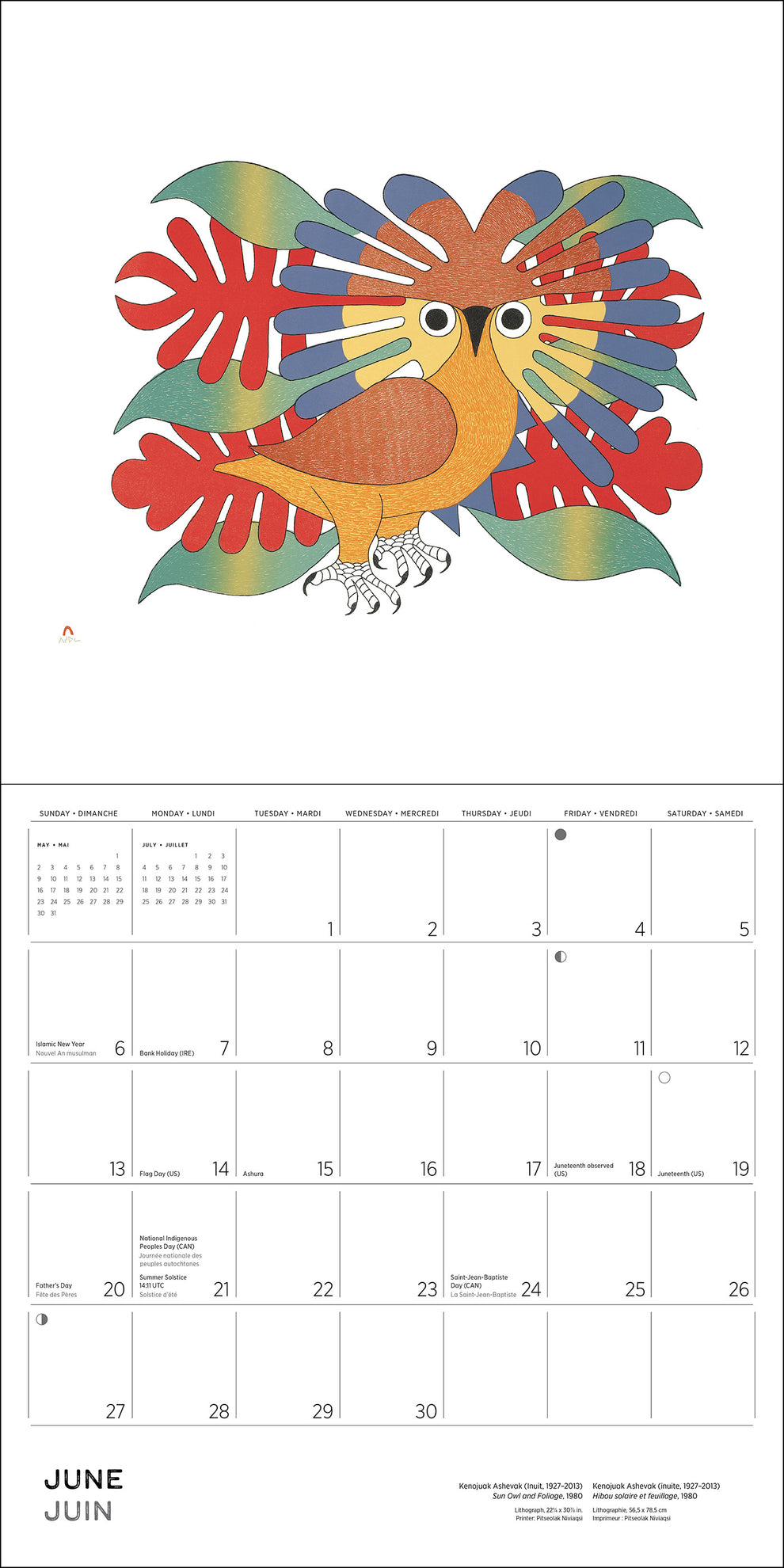 Kenojuak Ashevak 2027 Wall Calendar