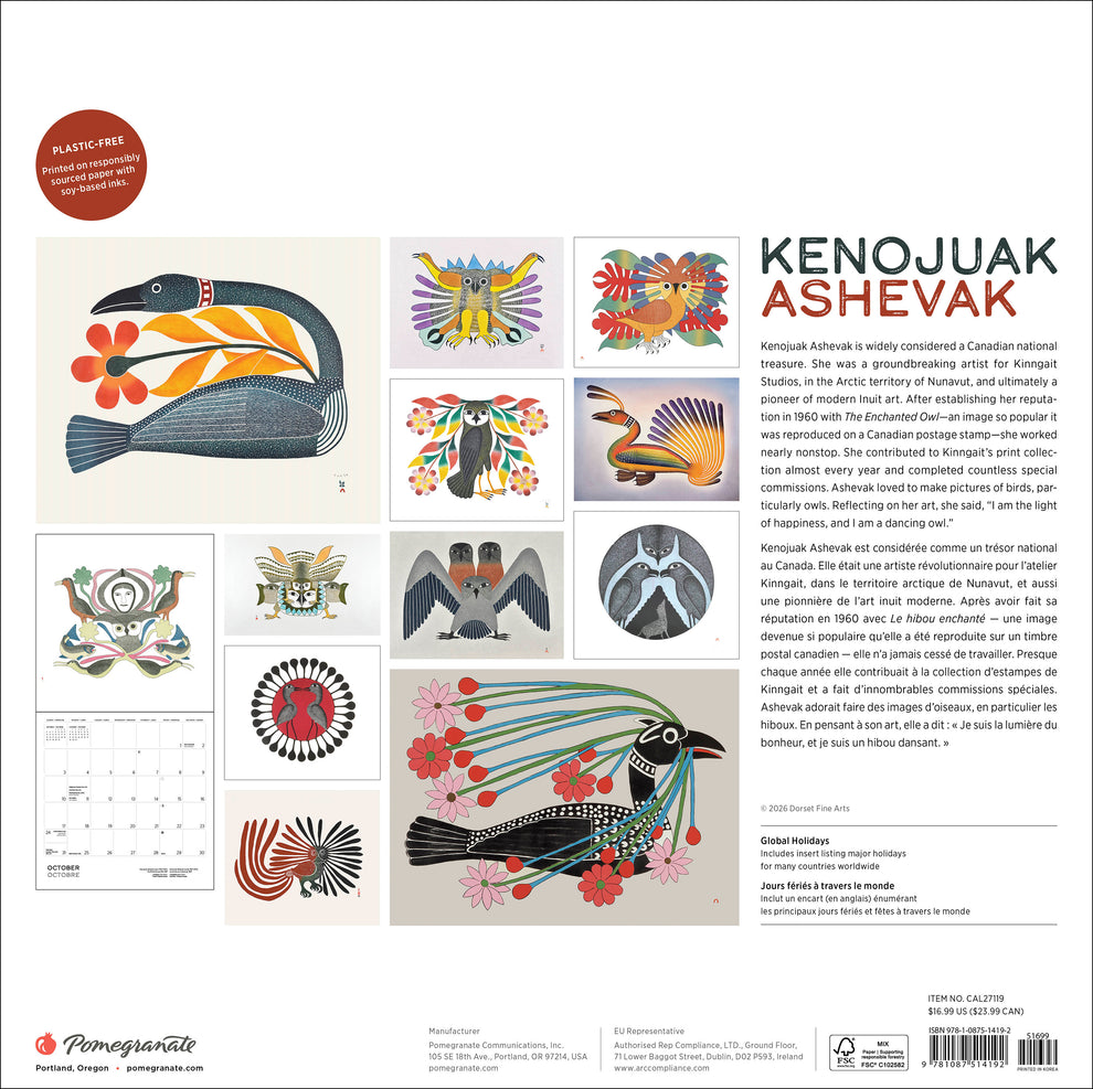 Kenojuak Ashevak 2027 Wall Calendar