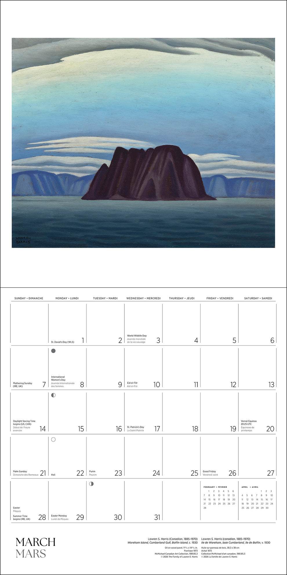 Lawren S. Harris 2027 Wall Calendar