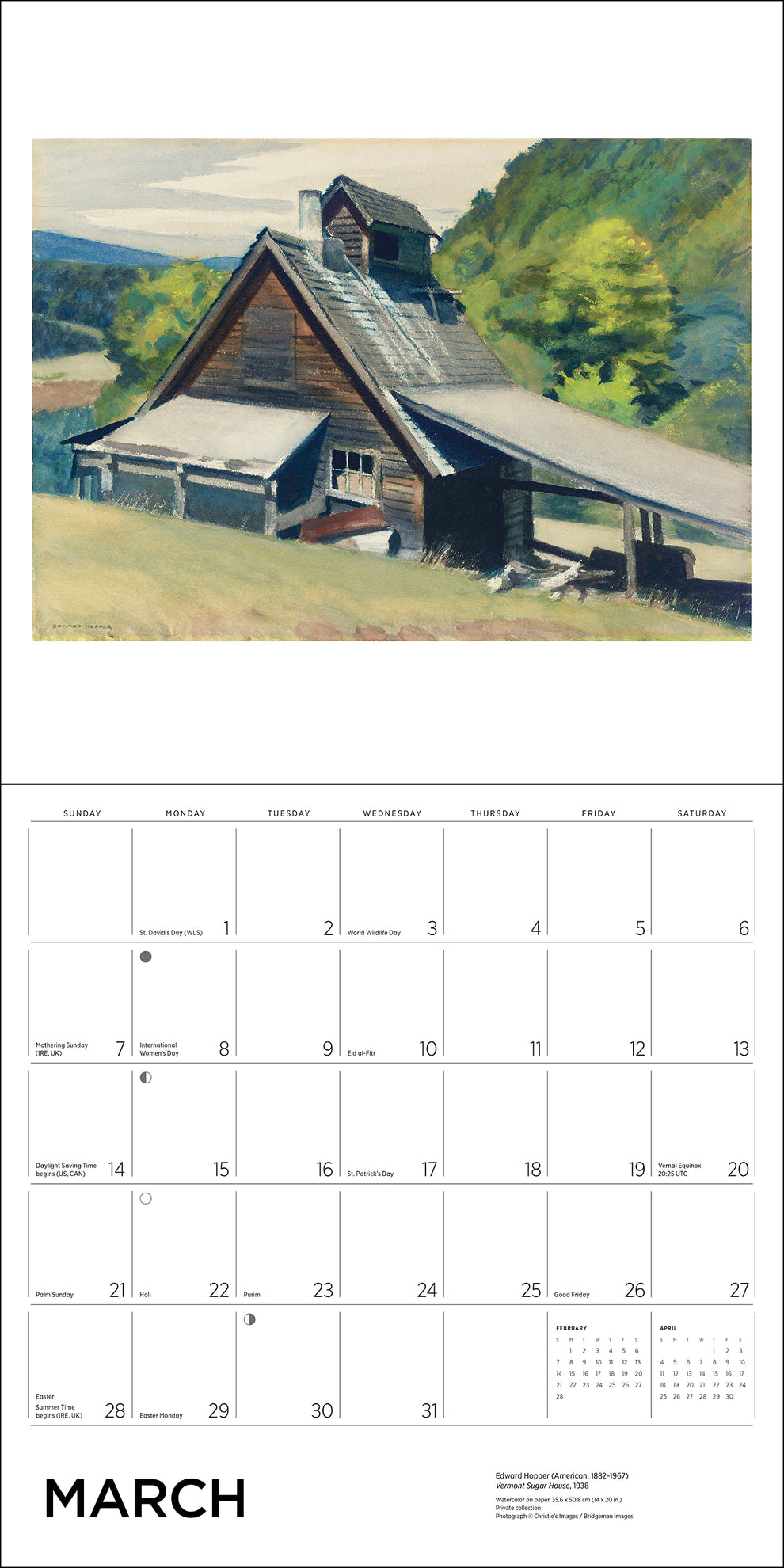 Edward Hopper 2027 Wall Calendar
