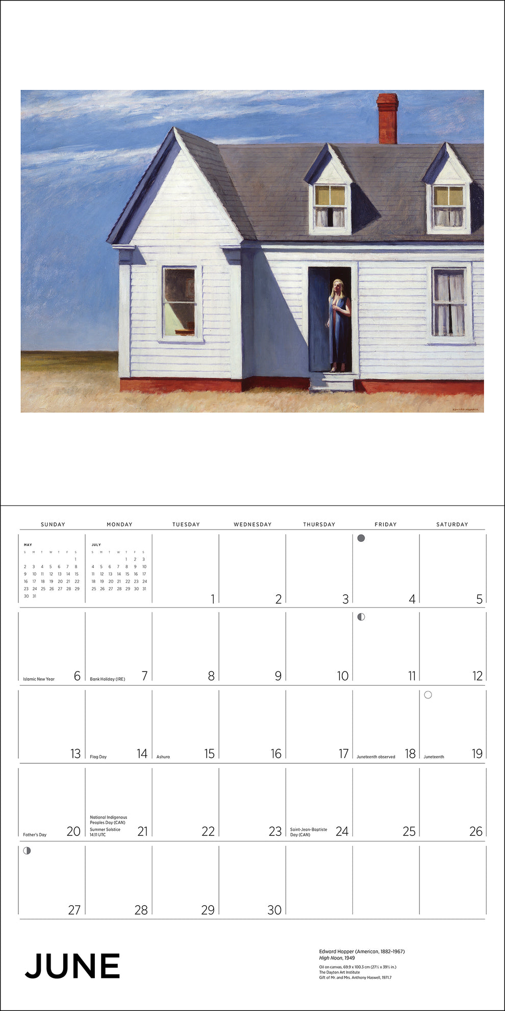 Edward Hopper 2027 Wall Calendar
