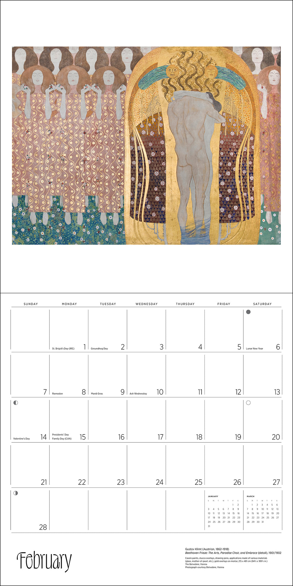 Gustav Klimt 2027 Wall Calendar