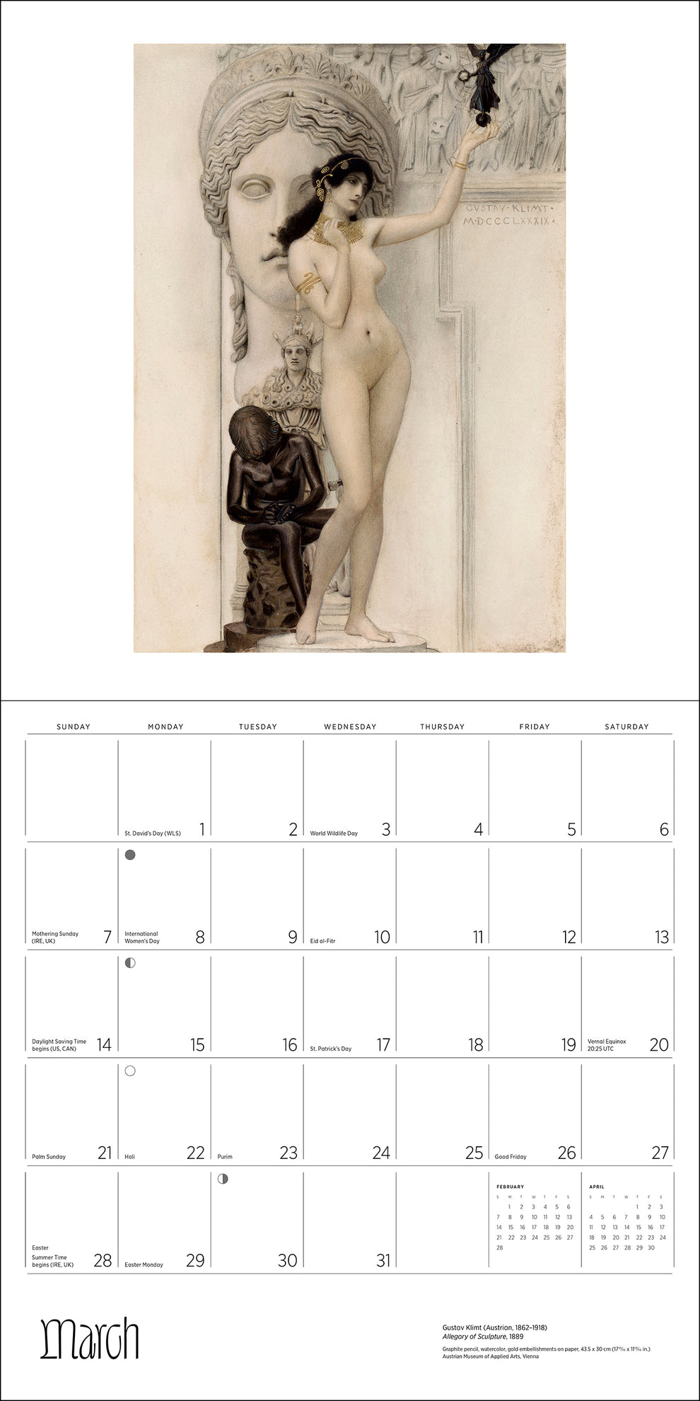 Gustav Klimt 2027 Wall Calendar
