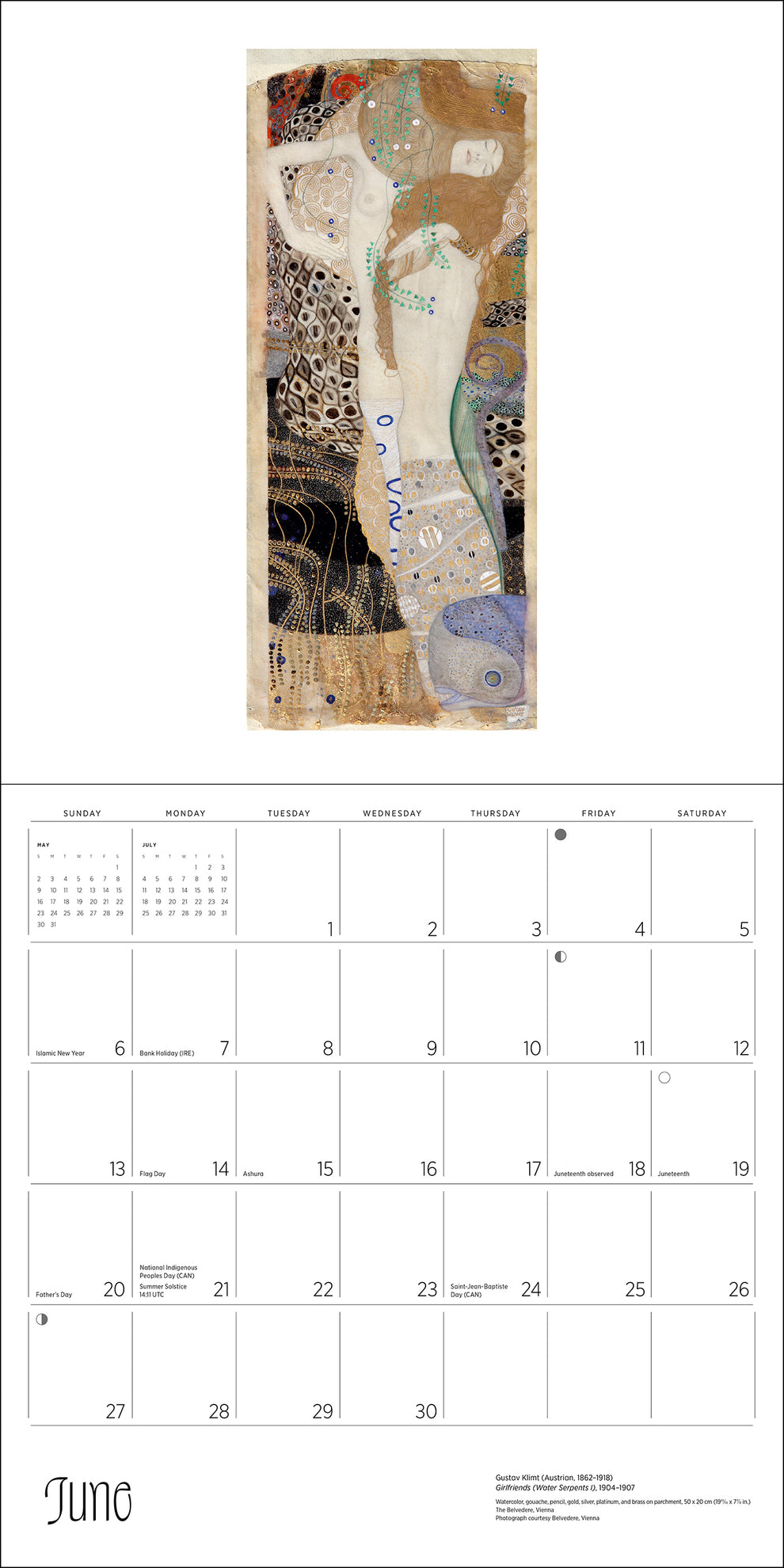 Gustav Klimt 2027 Wall Calendar