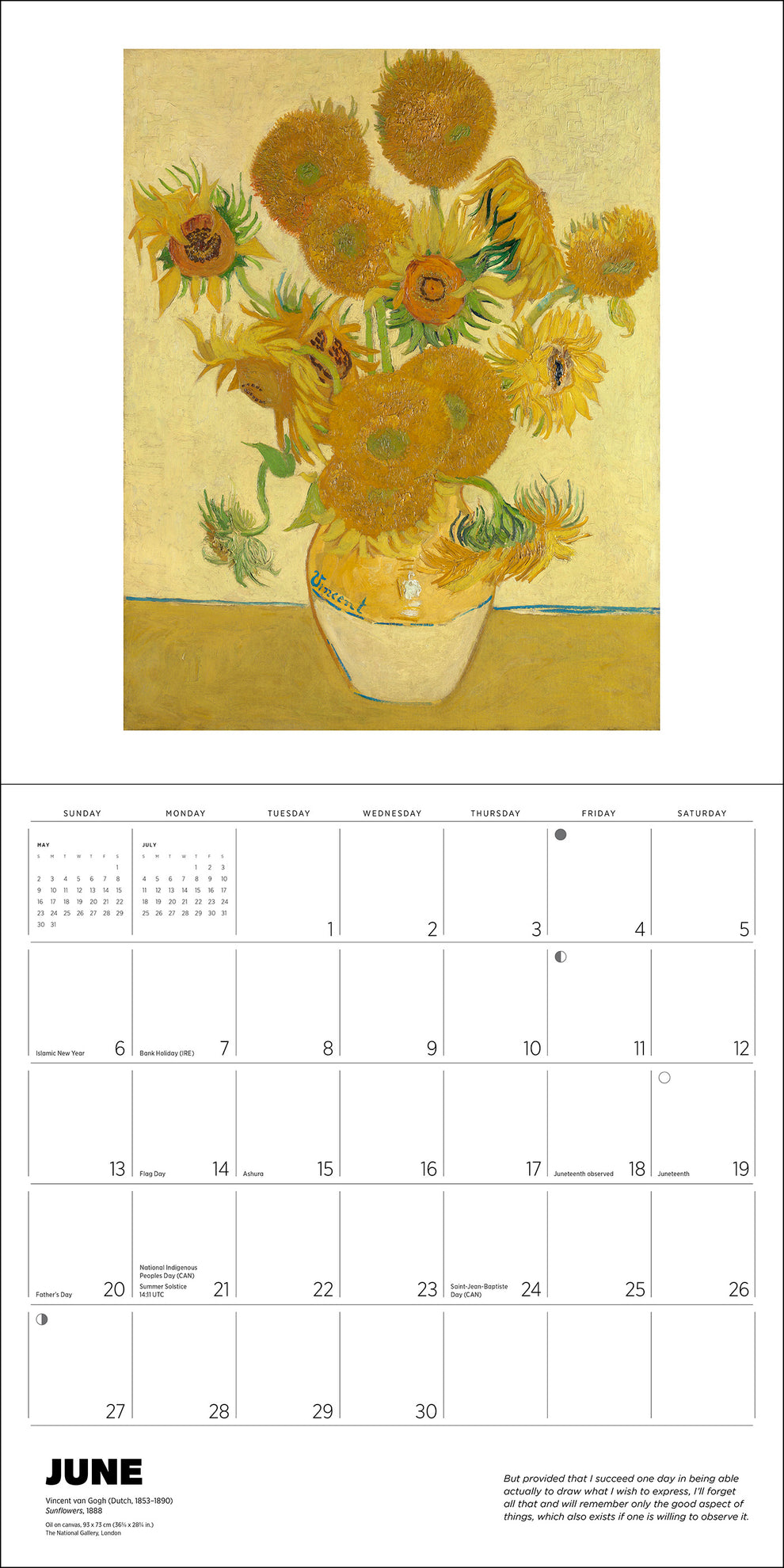 Vincent van Gogh 2027 Wall Calendar