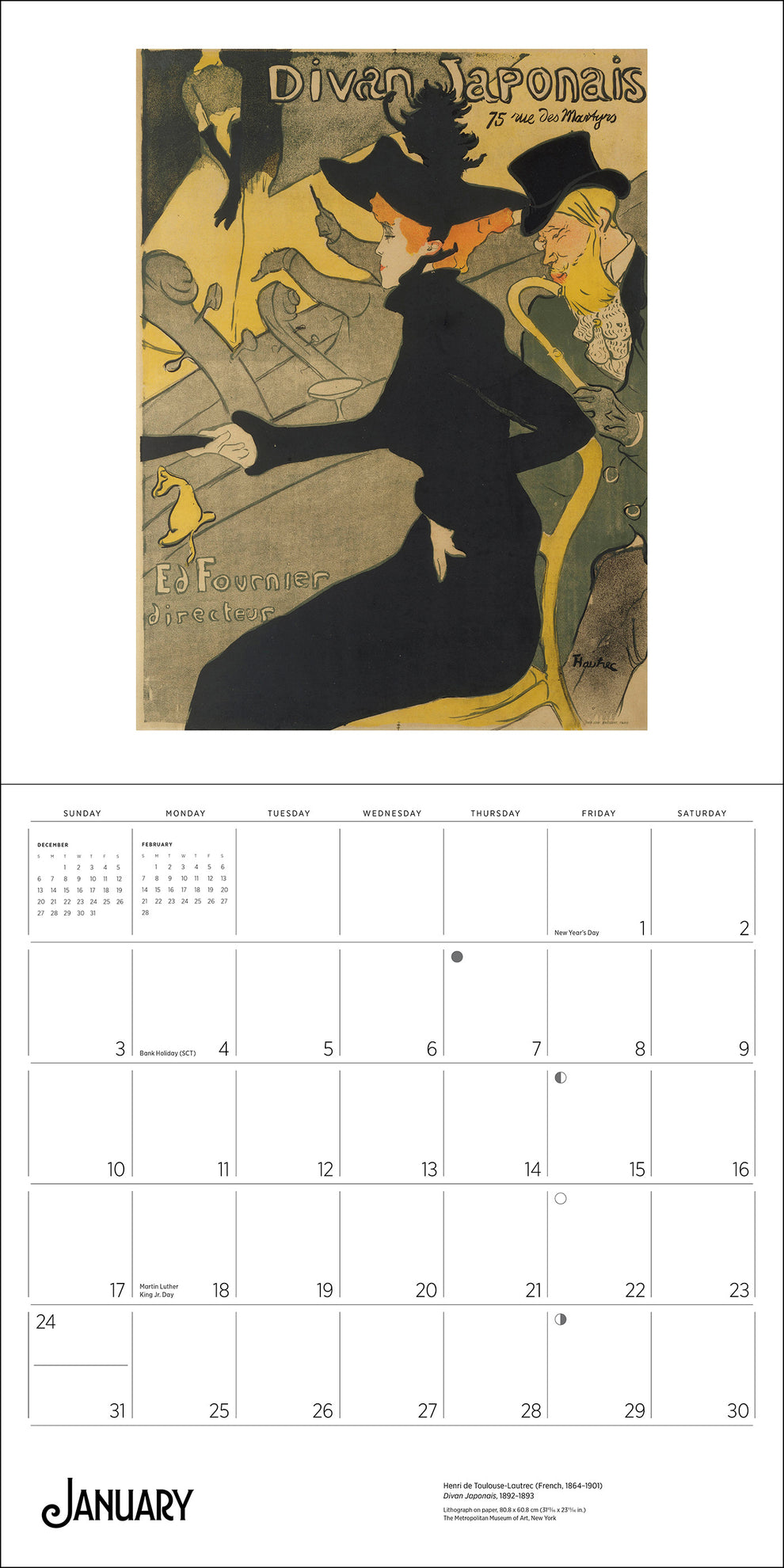 Henri de Toulouse-Lautrec 2027 Wall Calendar