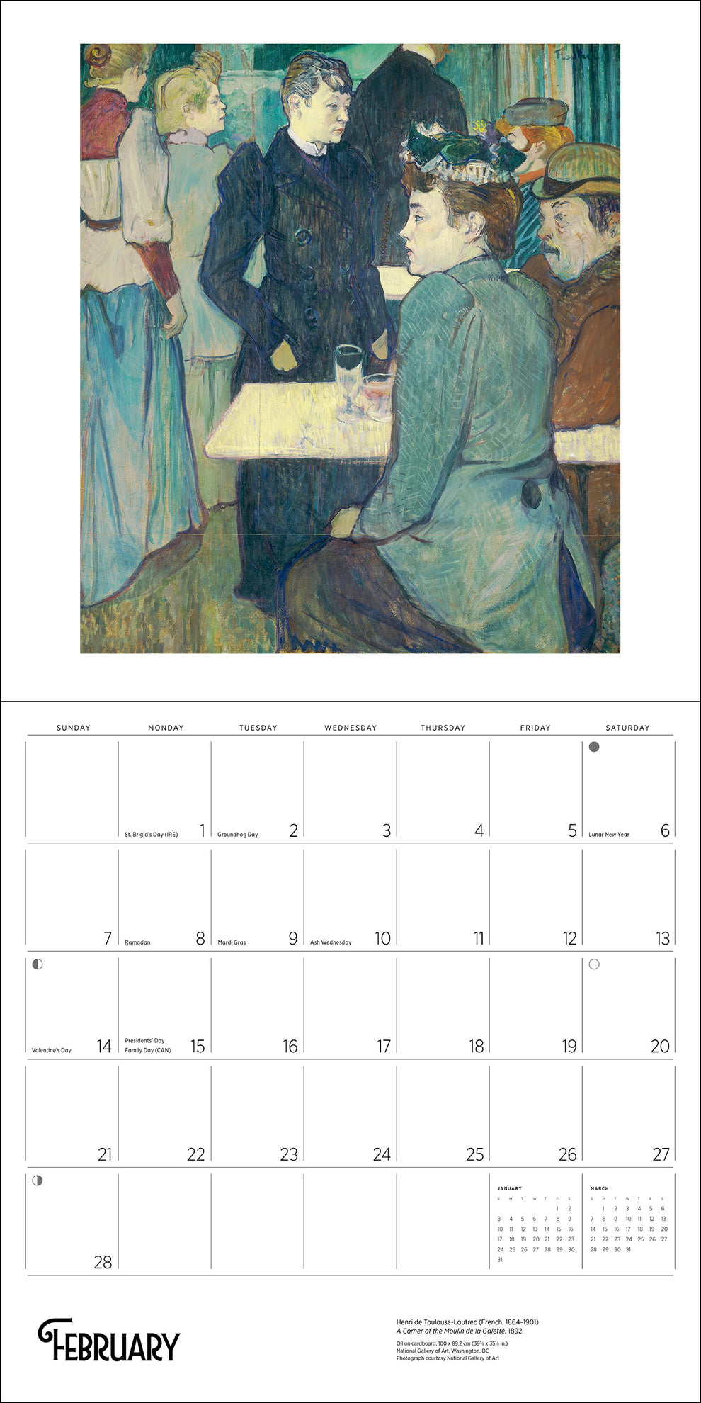 Henri de Toulouse-Lautrec 2027 Wall Calendar
