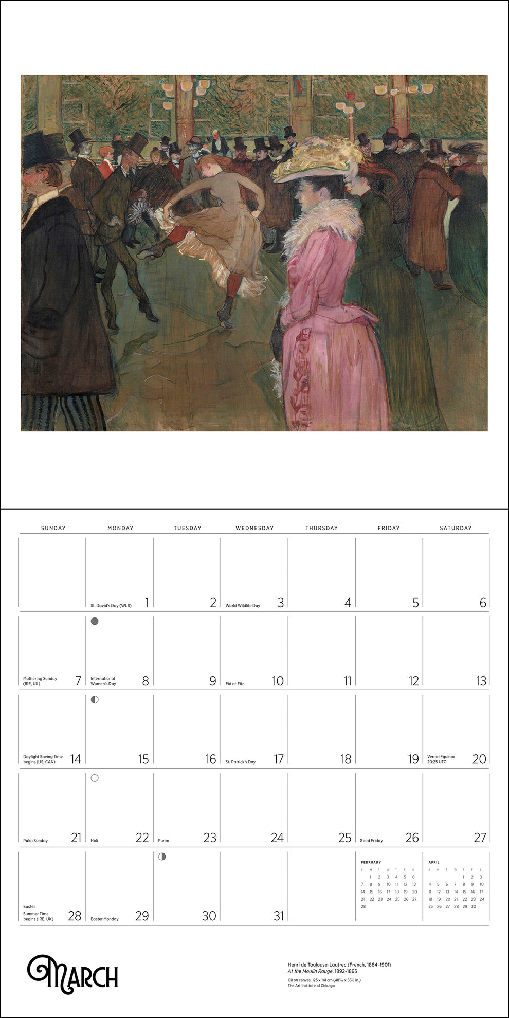 Henri de Toulouse-Lautrec 2027 Wall Calendar