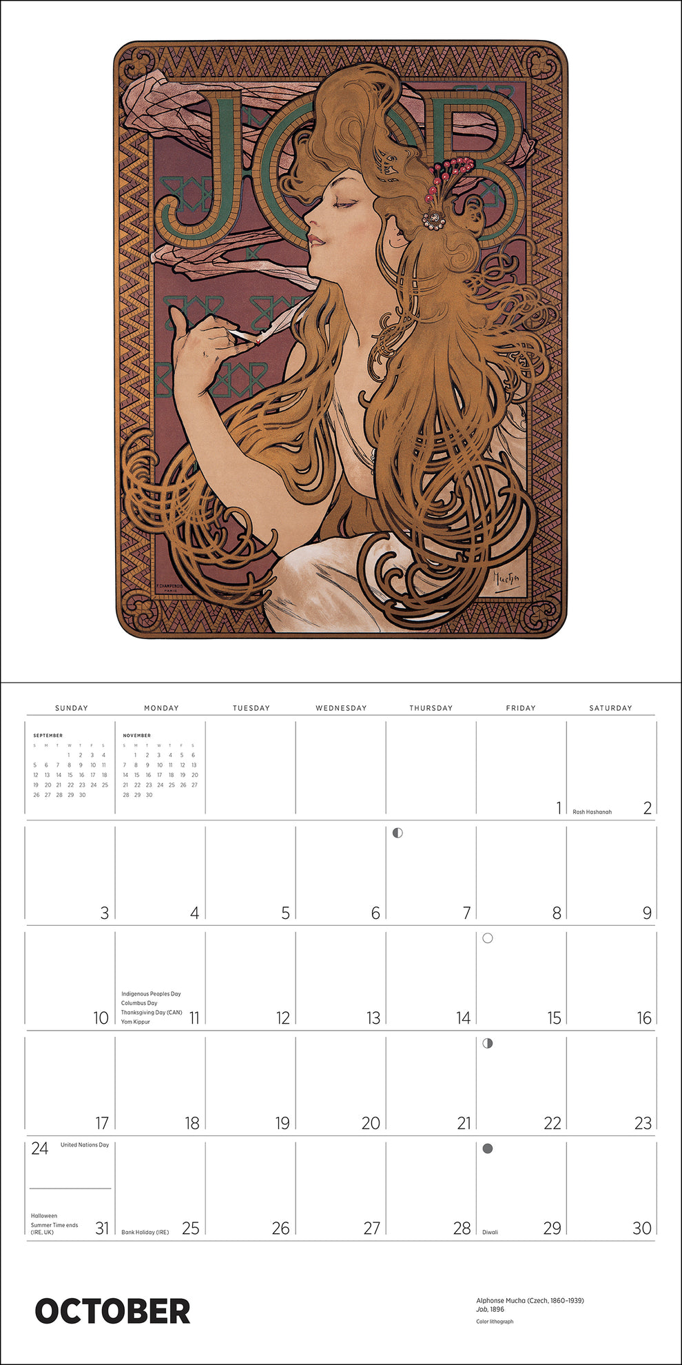 Alphonse Mucha 2027 Wall Calendar