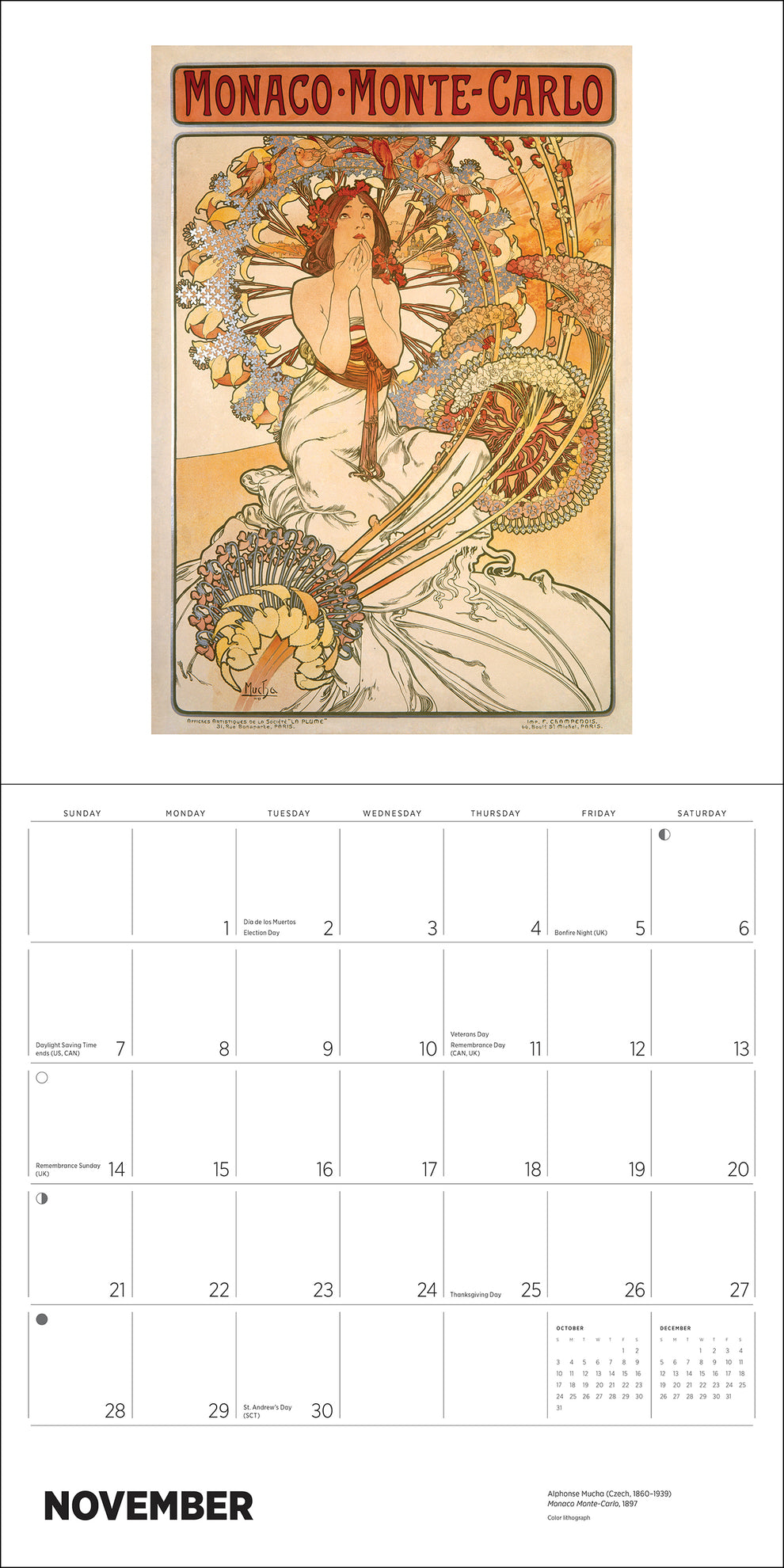 Alphonse Mucha 2027 Wall Calendar