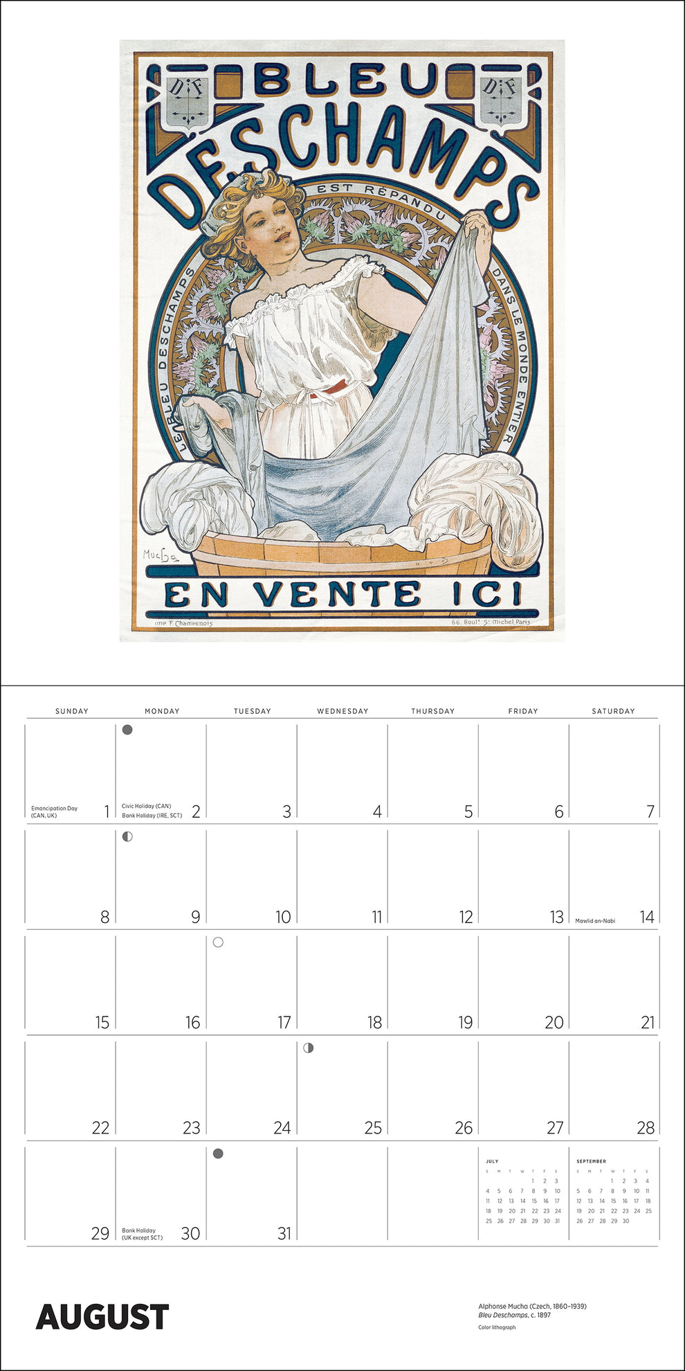 Alphonse Mucha 2027 Wall Calendar