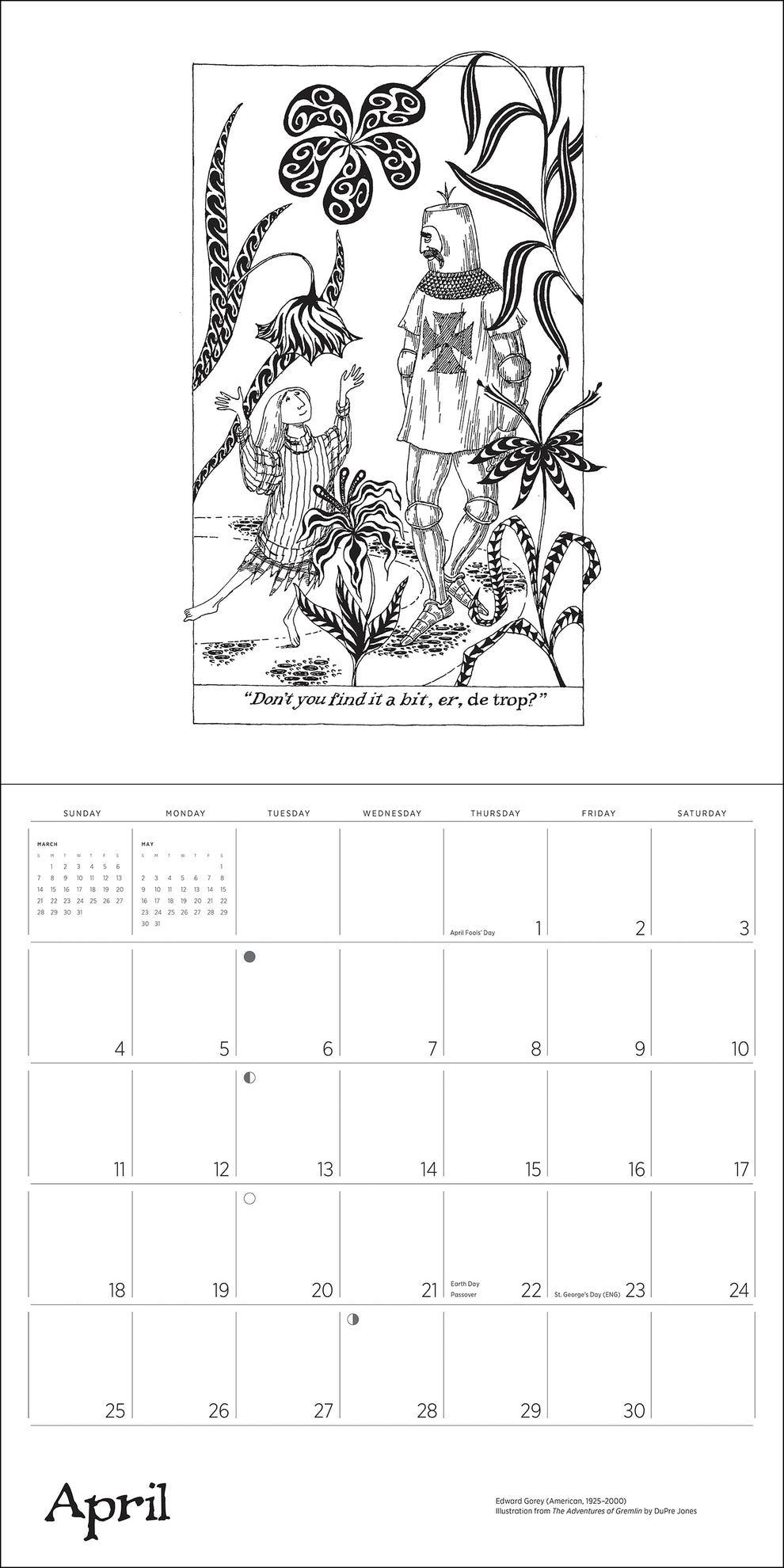 Edward Gorey 2027 Wall Calendar