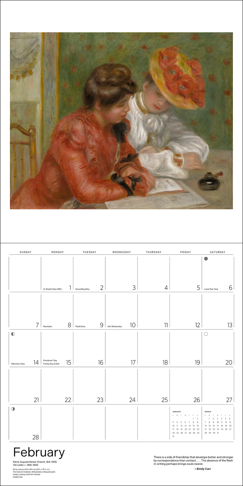 The Reading Woman 2027 Wall Calendar
