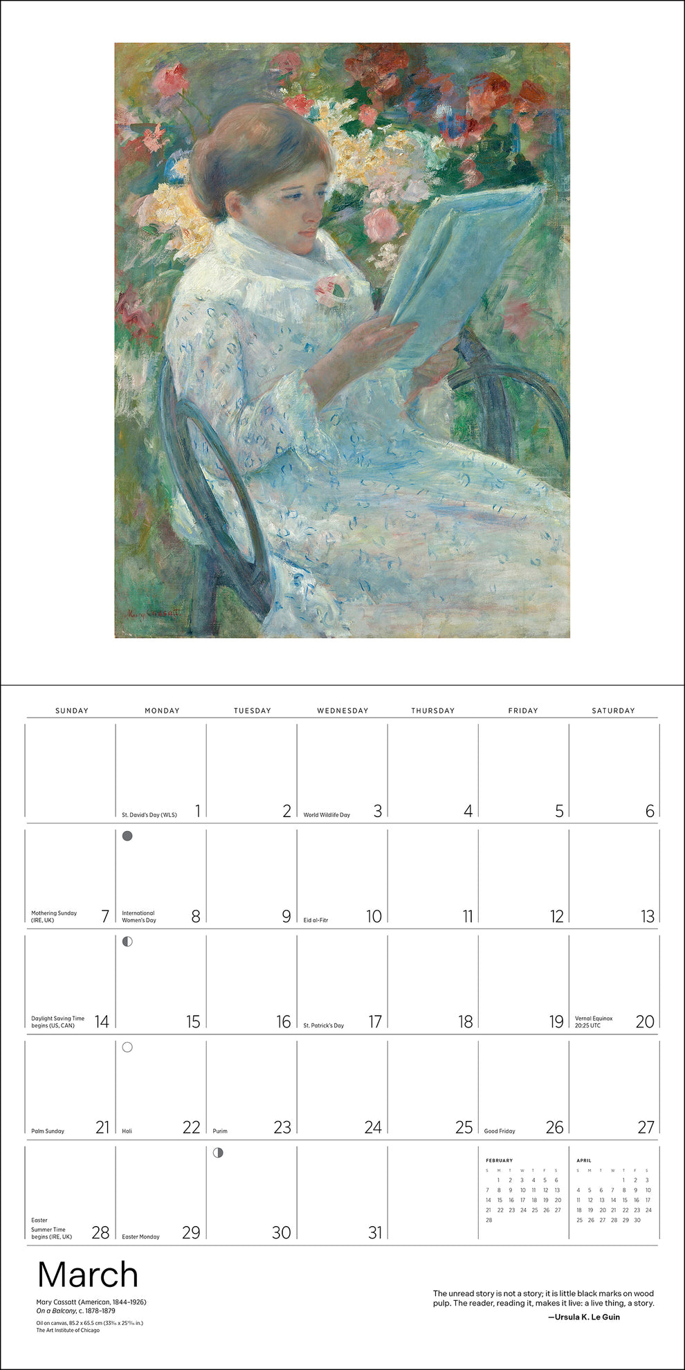 The Reading Woman 2027 Wall Calendar