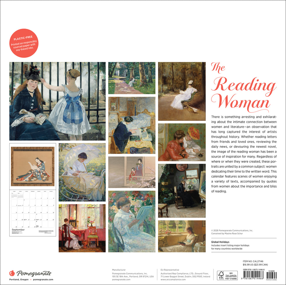 The Reading Woman 2027 Wall Calendar