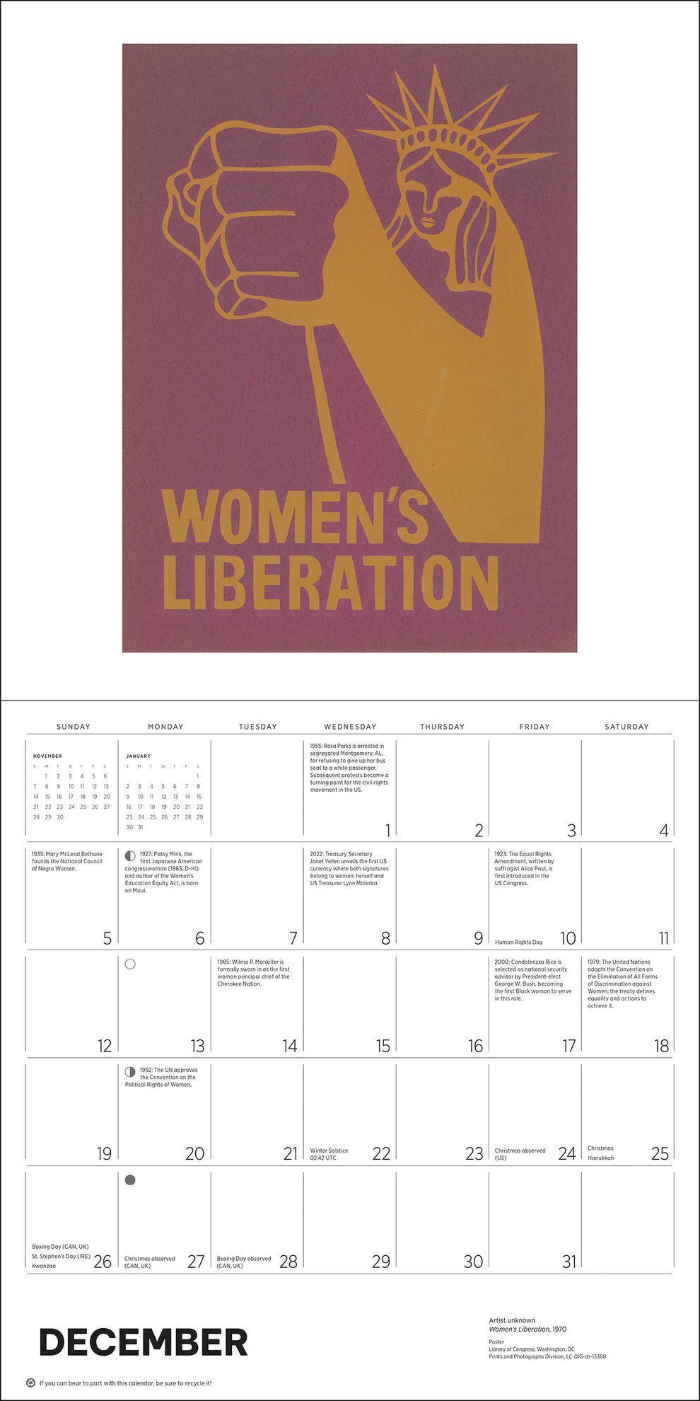 The Fight for Women's Rights 2027 Wall Calendar