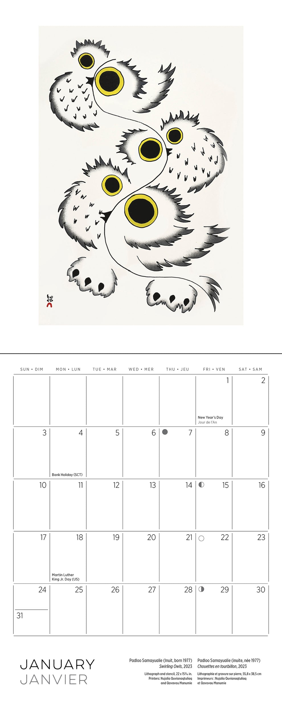 Inuit Art: Kinngait 2027 Mini Wall Calendar