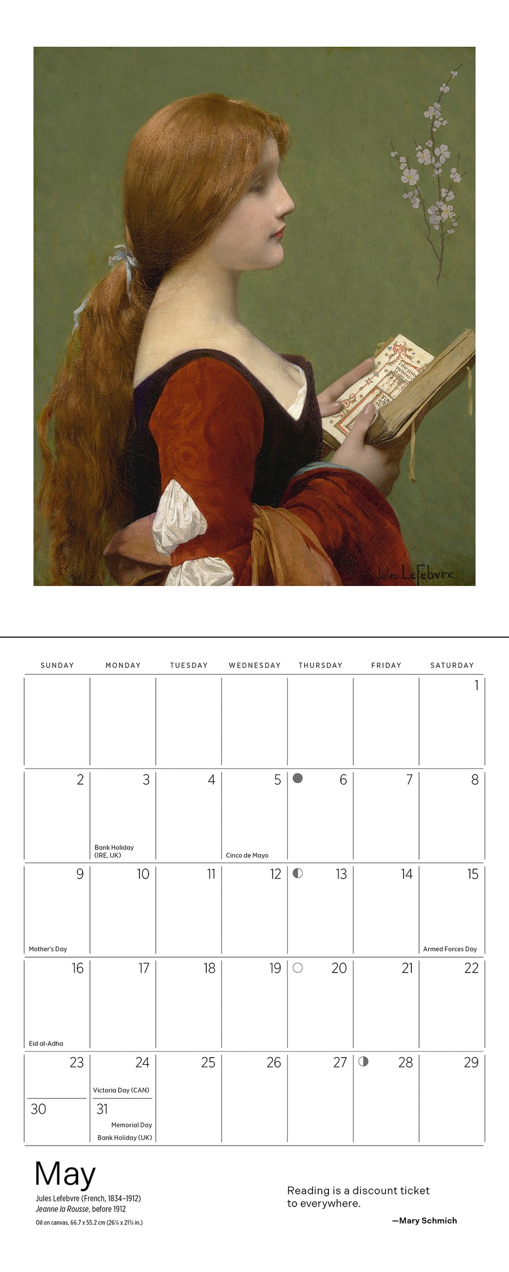 The Reading Woman 2027 Mini Wall Calendar