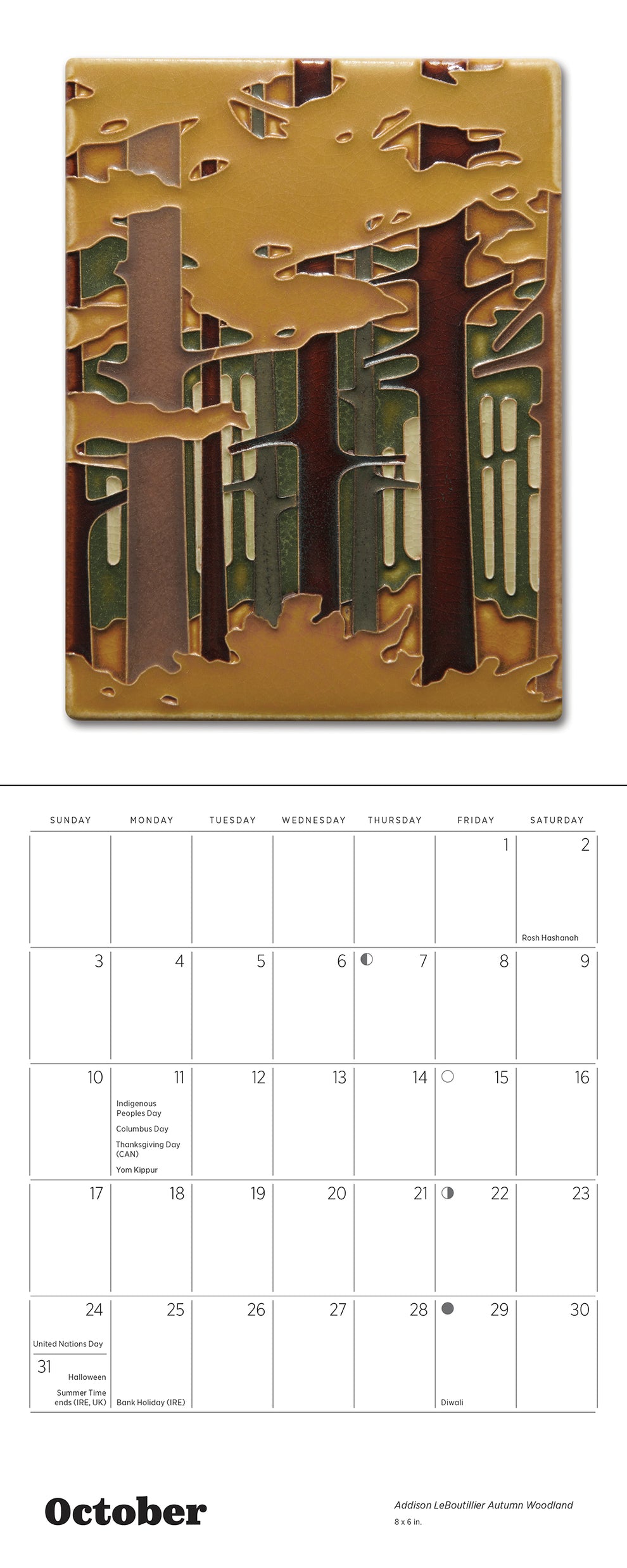 Arts & Crafts Tiles: Made by Motawi Tileworks 2027 Calendar