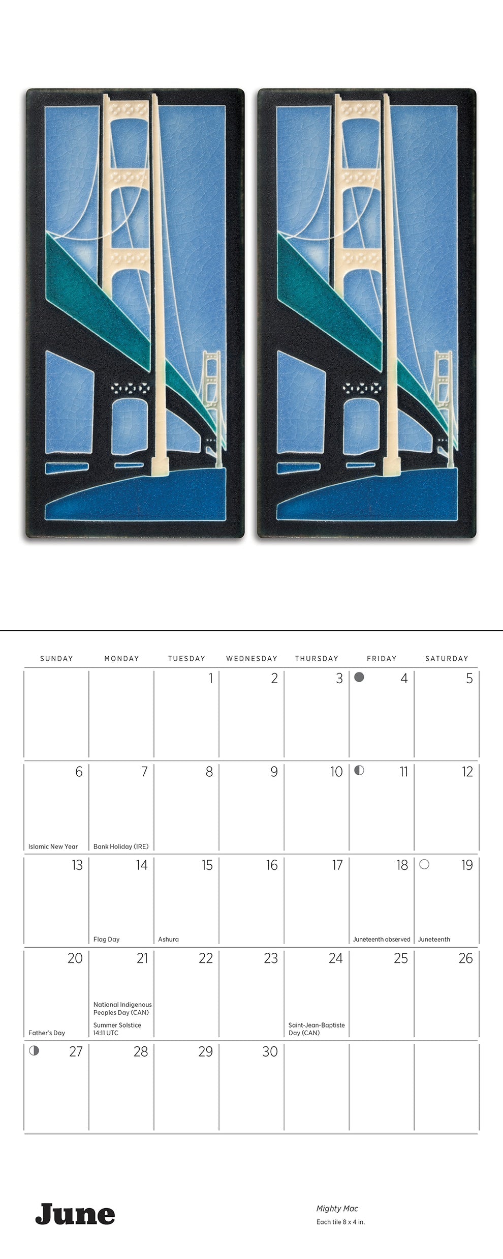 Arts & Crafts Tiles: Made by Motawi Tileworks 2027 Calendar
