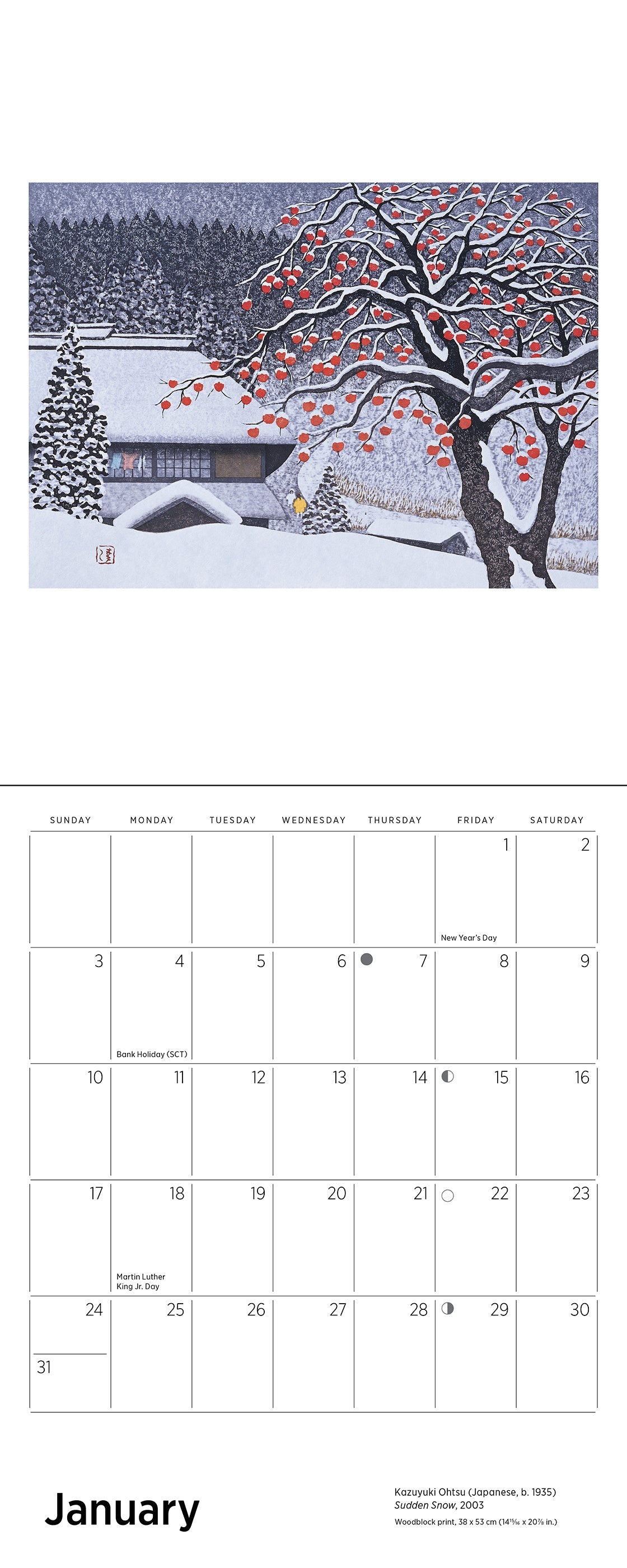 Serenity: Kazuyuki Ohtsu 2027 Mini Wall Calendar