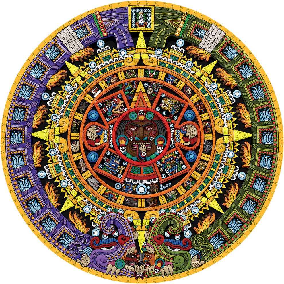 Michael Angulo: Aztec Sun Stone 1000-Piece Circular
