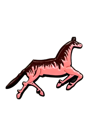 Pink horse-shaped pin