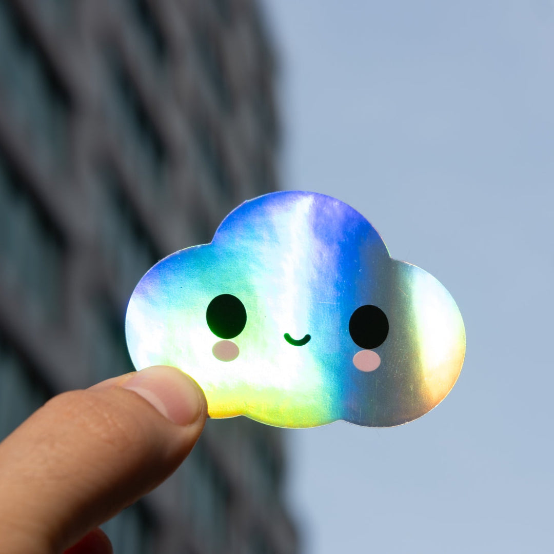 Holo Little Cloud Die-Cut Sticker