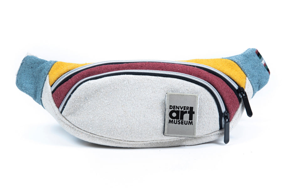 The Maverick Boho Cream Fanny Pack with Denver Art Museum Velcro Patch